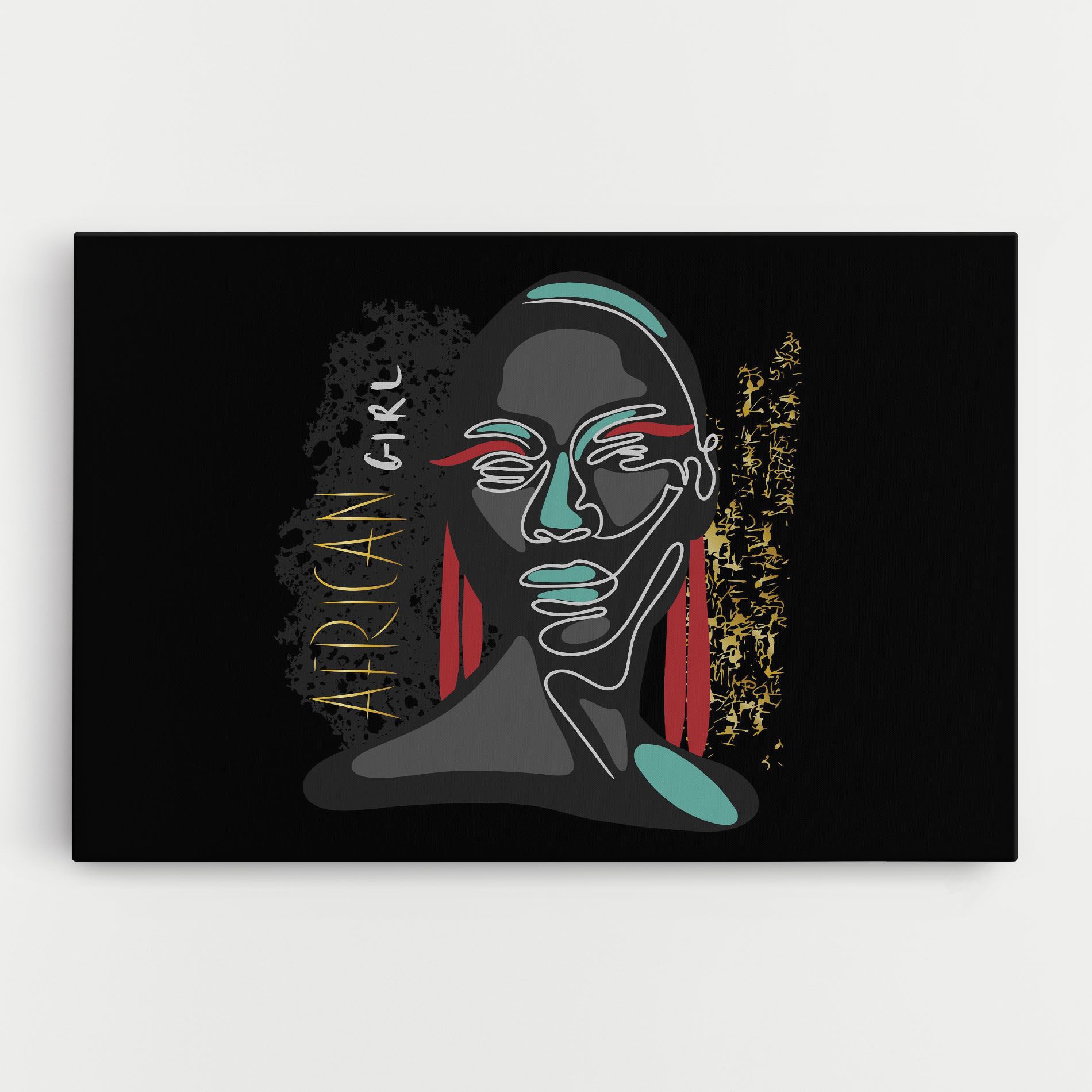 Gold African Girl mockup 0