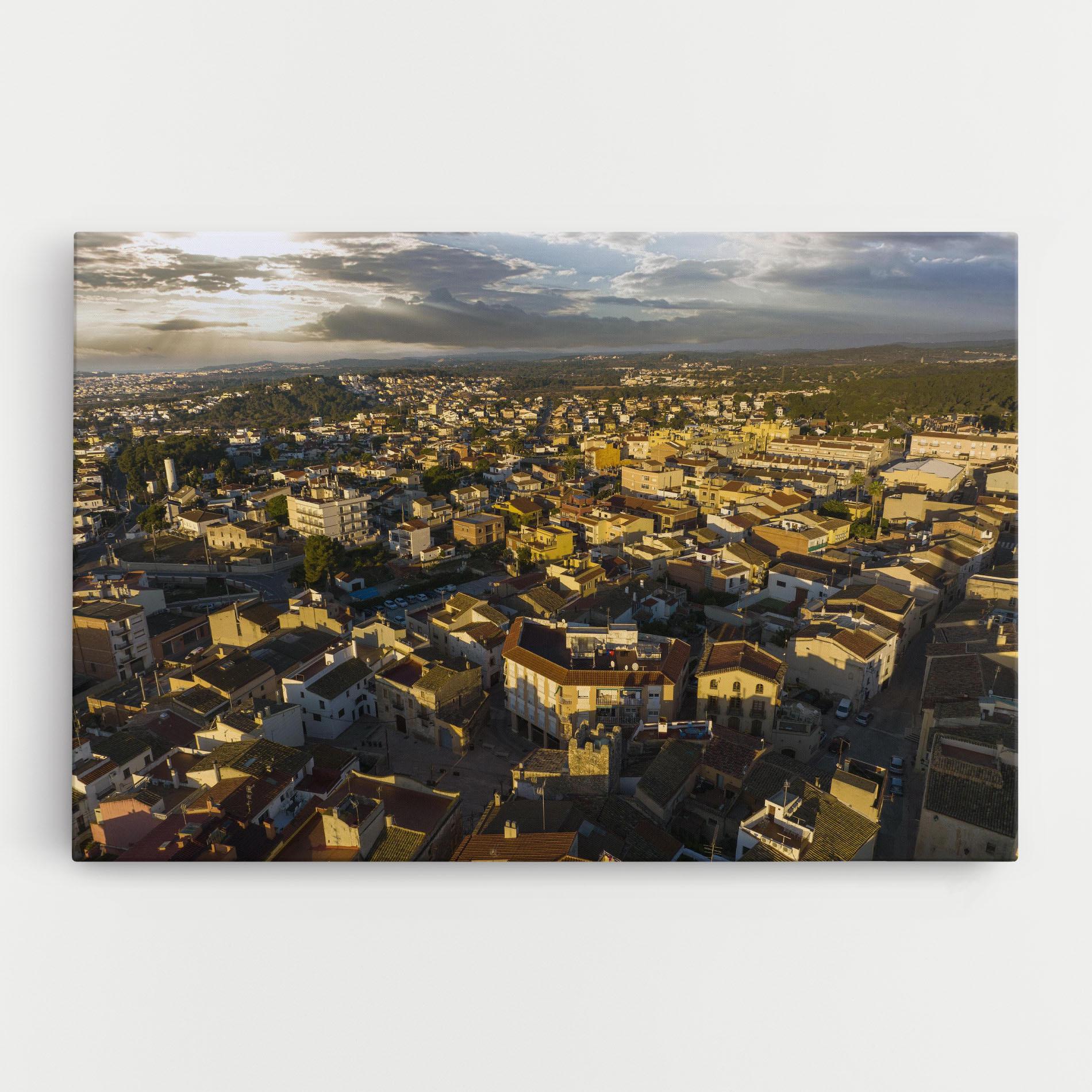 Leinwandbild Streets Town Sunrise mockup 0
