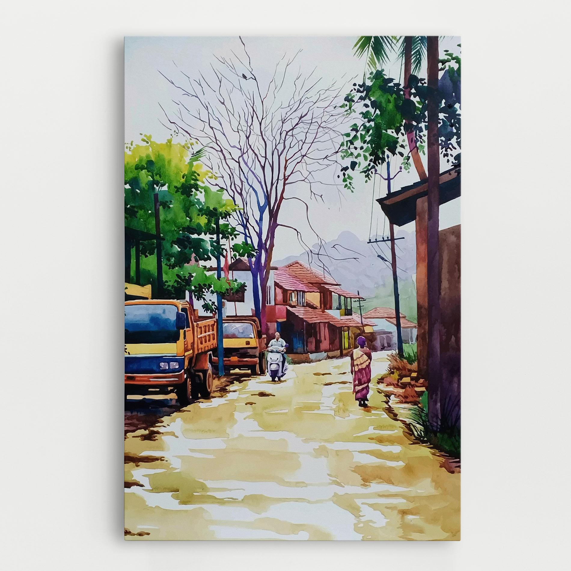 Leinwandbild African City mockup 0