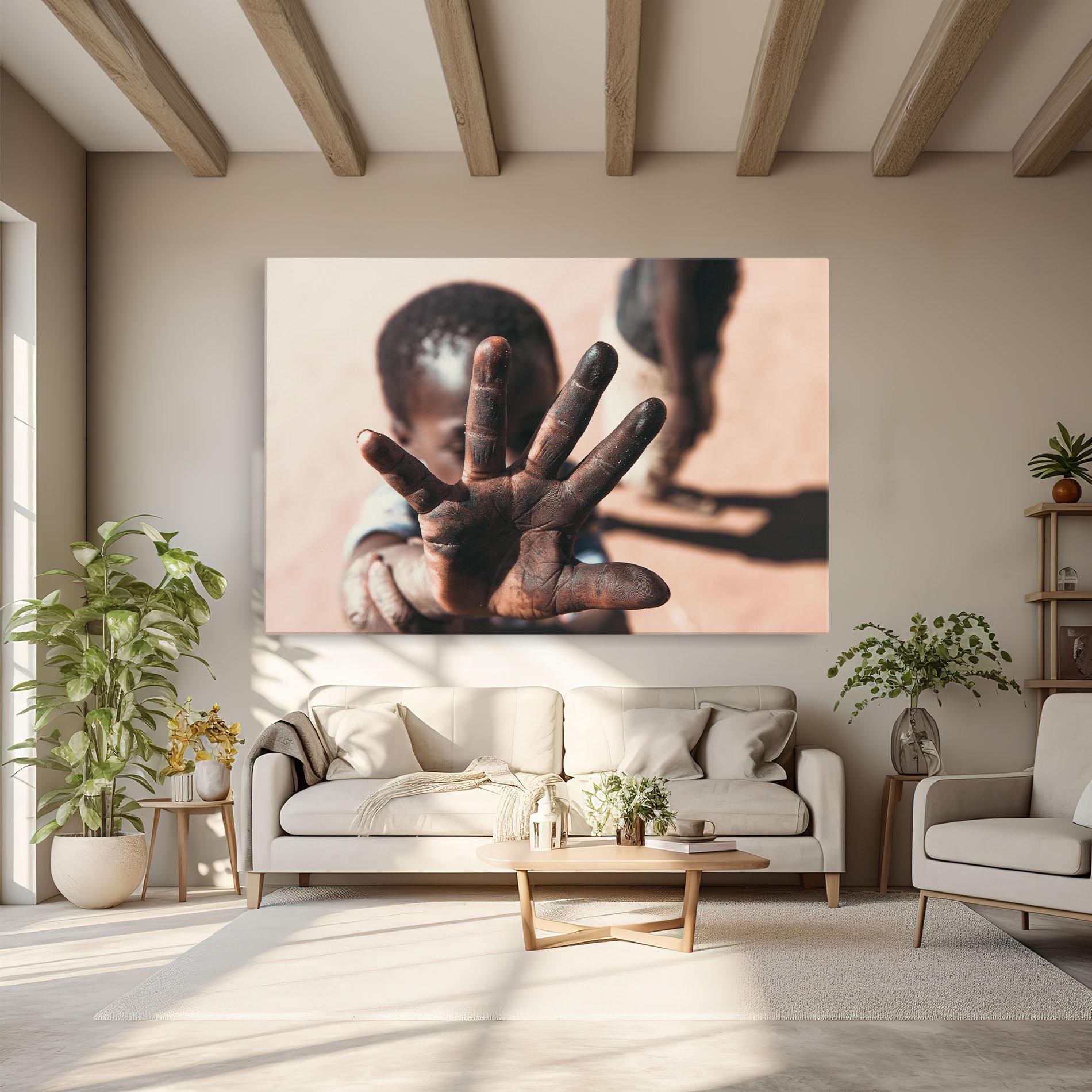 Leinwandbild Little Dirty Hand mockup 6