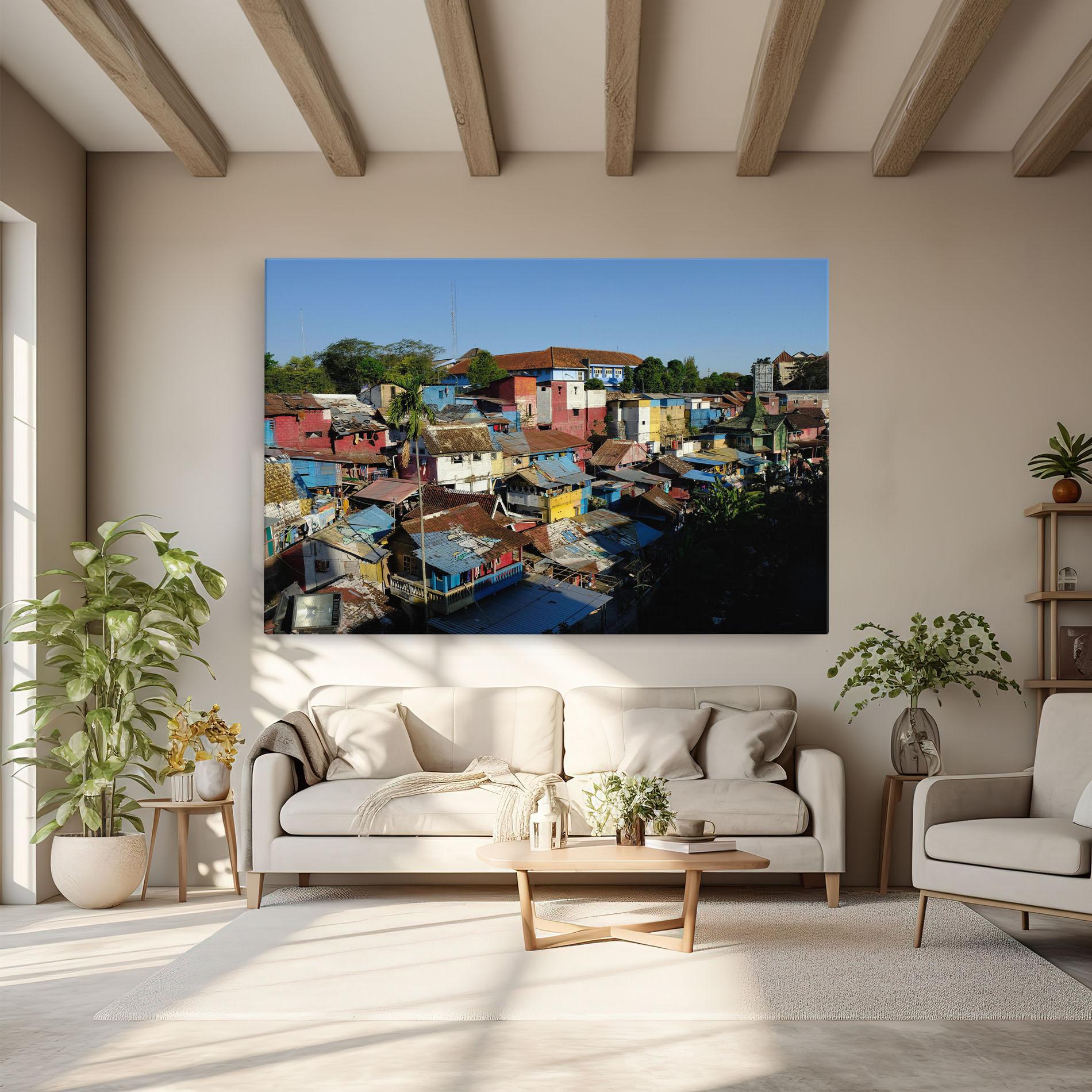 Leinwandbild Slum Building mockup 6