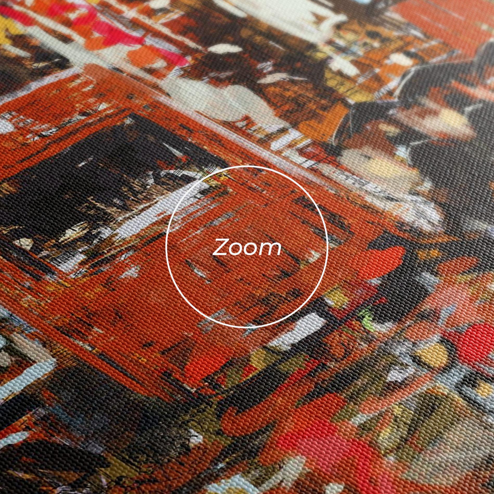 Leinwandbild Seamless Colorful City mockup 3