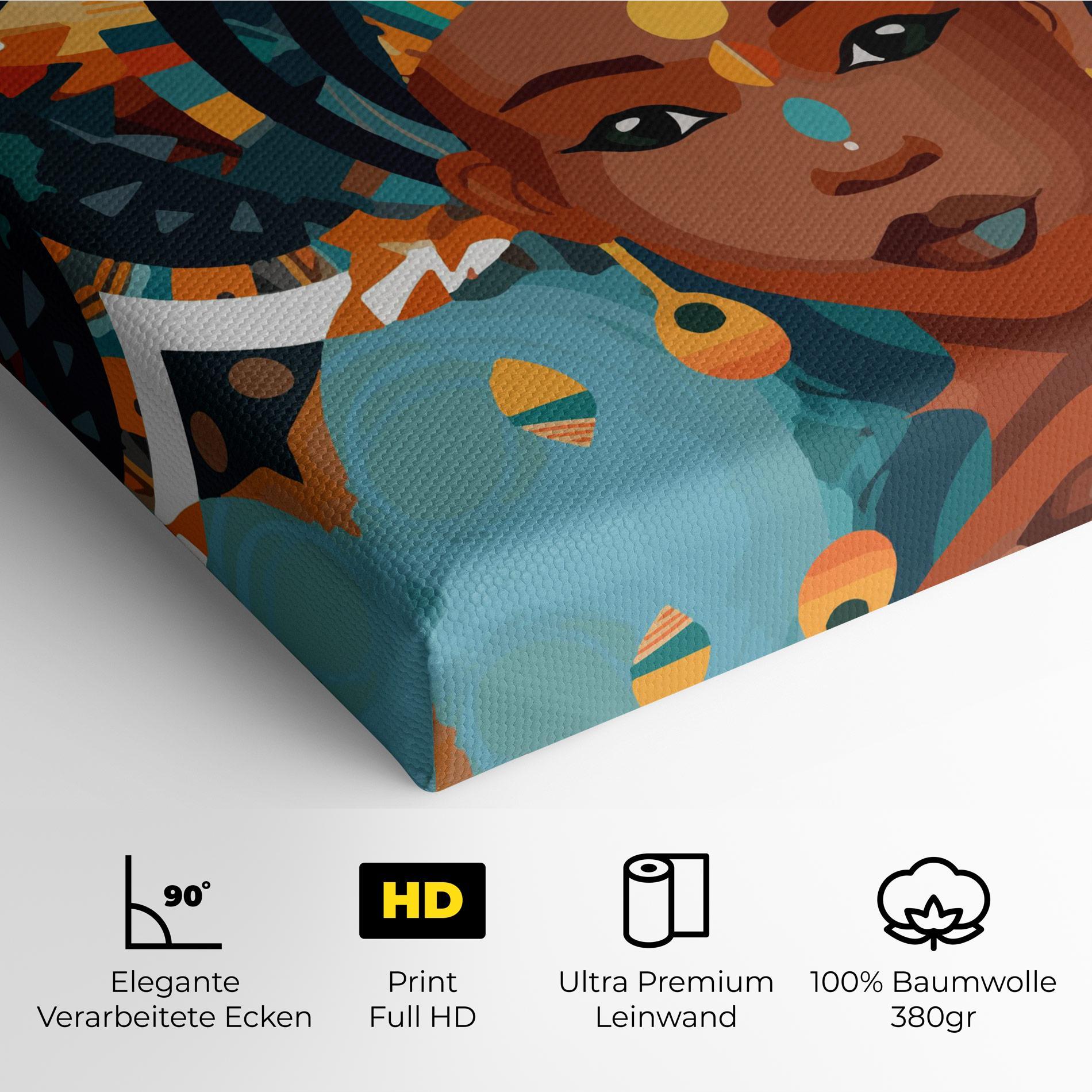 Leinwandbild African Colorful Child mockup 4