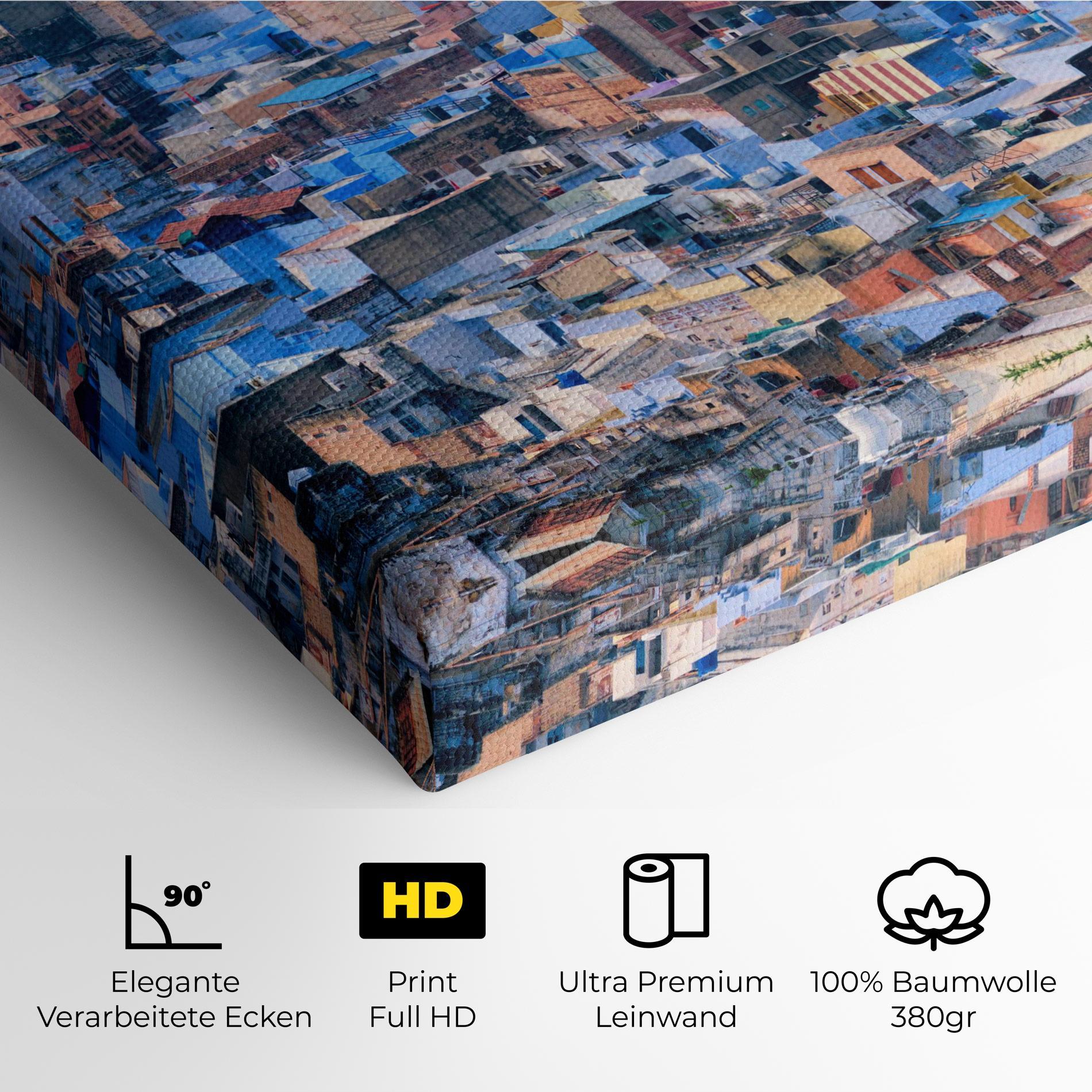 Leinwandbild Blue City India mockup 4