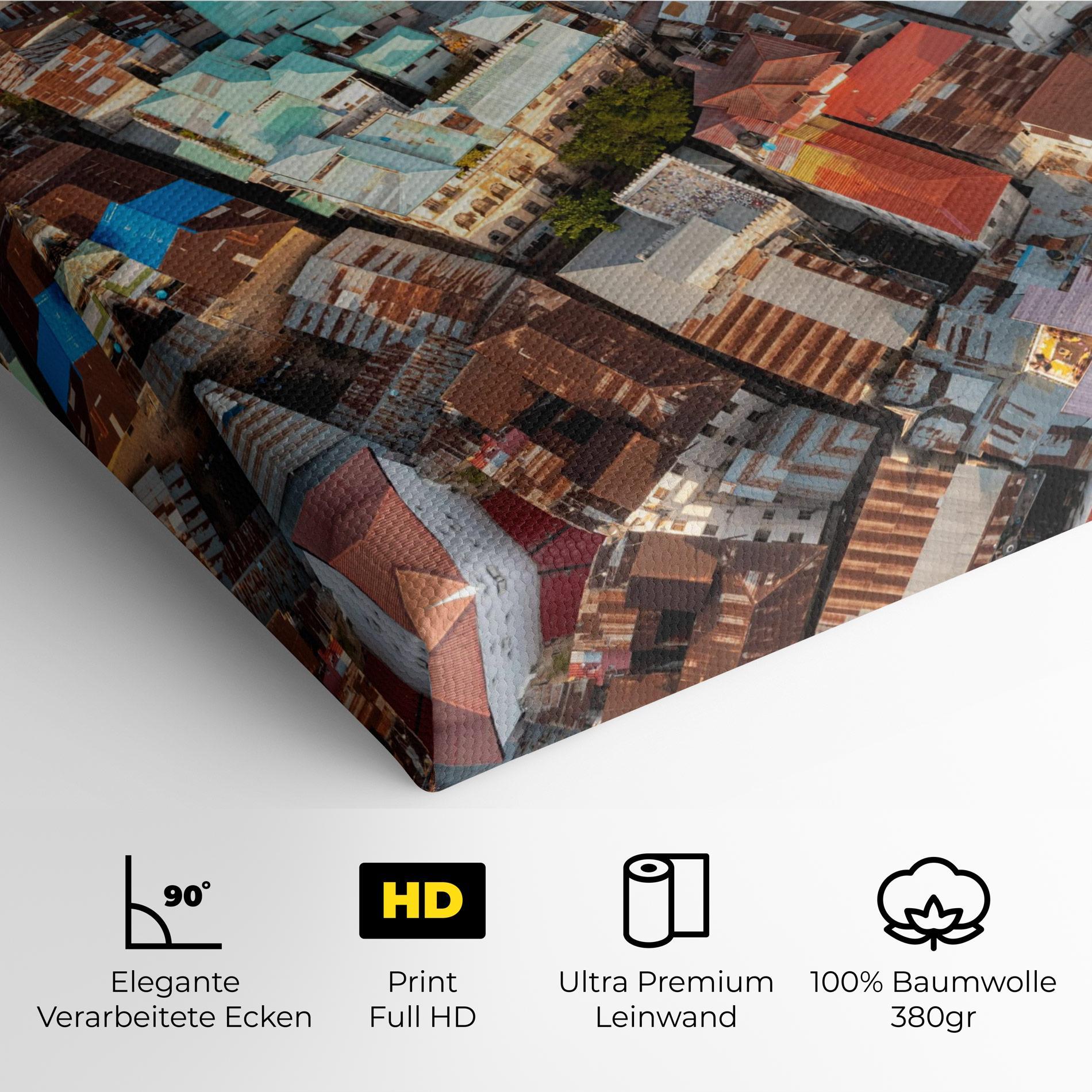 Leinwandbild Island Tanzania Buildings mockup 4