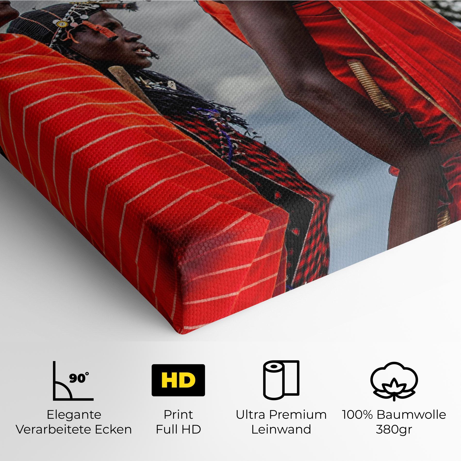 Leinwandbild Red African Clothes mockup 4