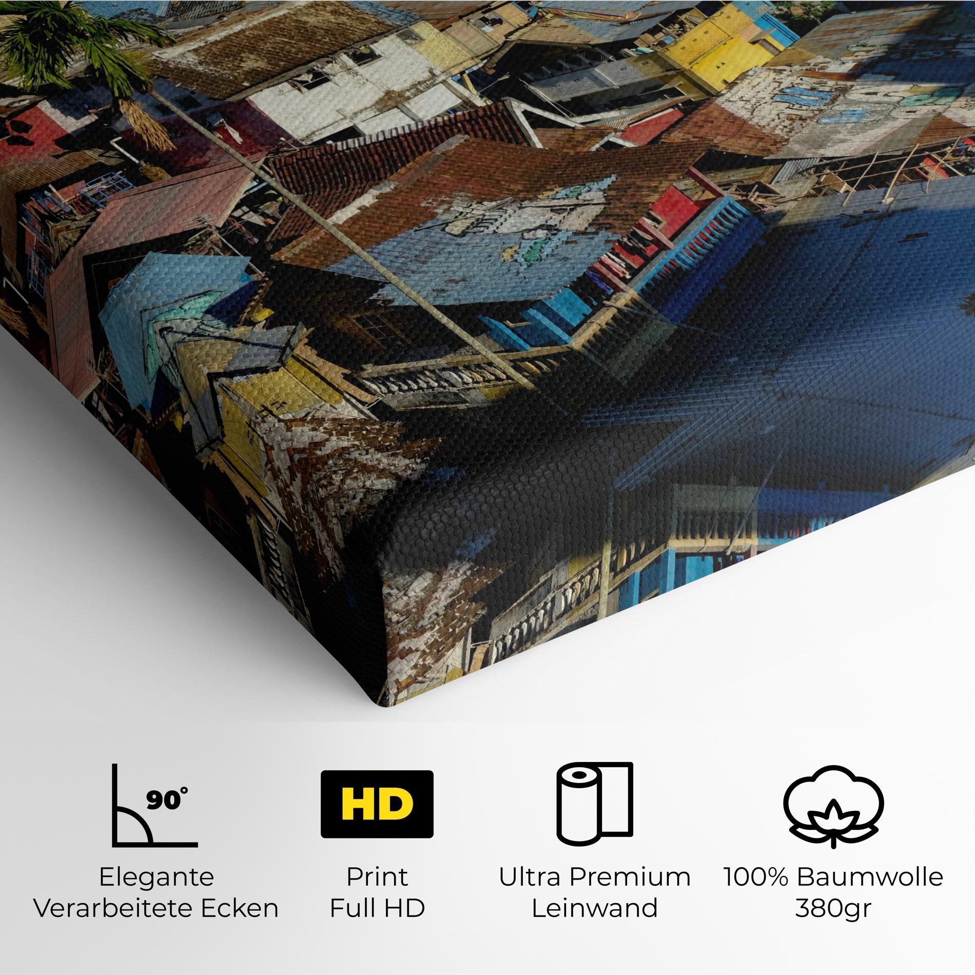 Leinwandbild Slum Building mockup 4