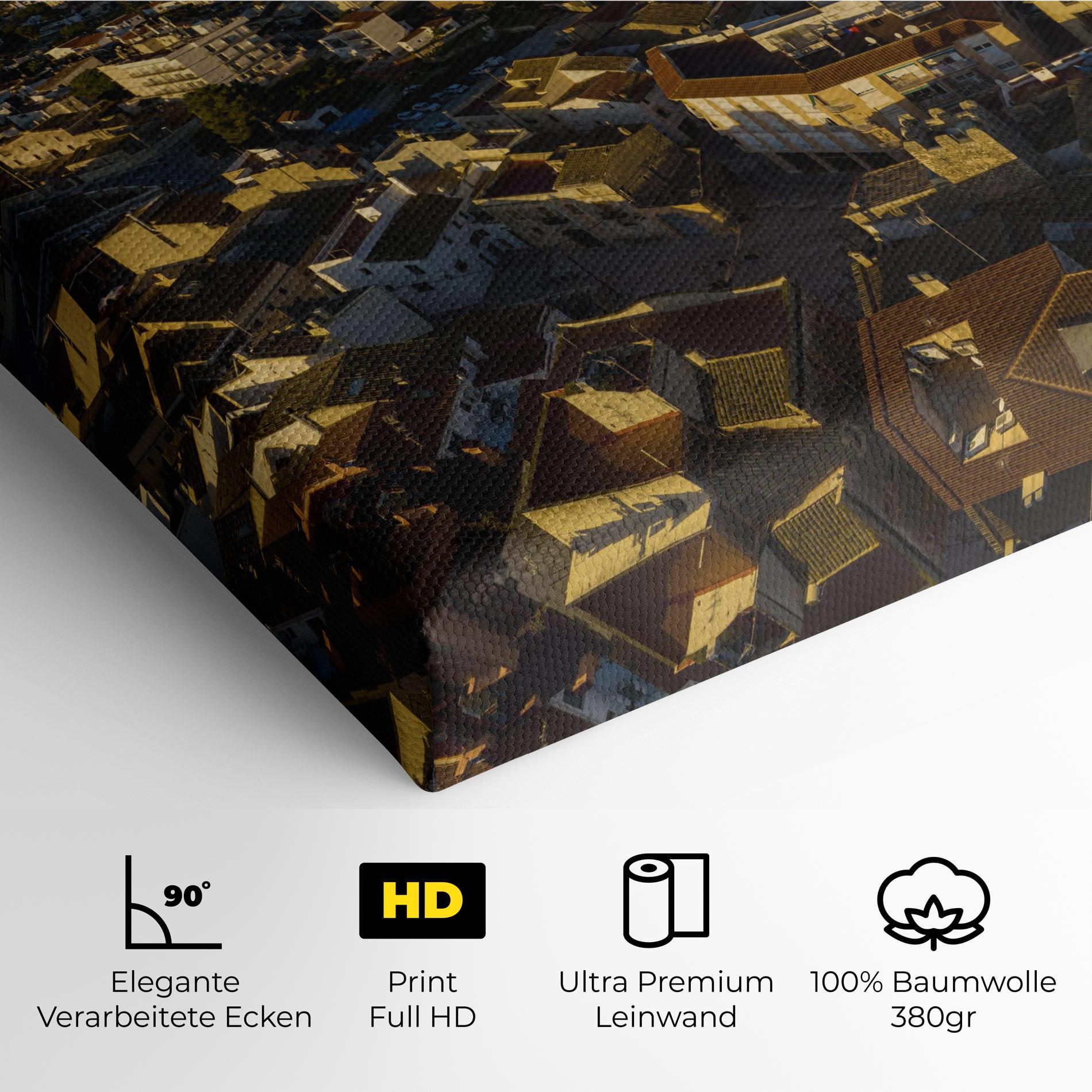 Leinwandbild Streets Town Sunrise mockup 4