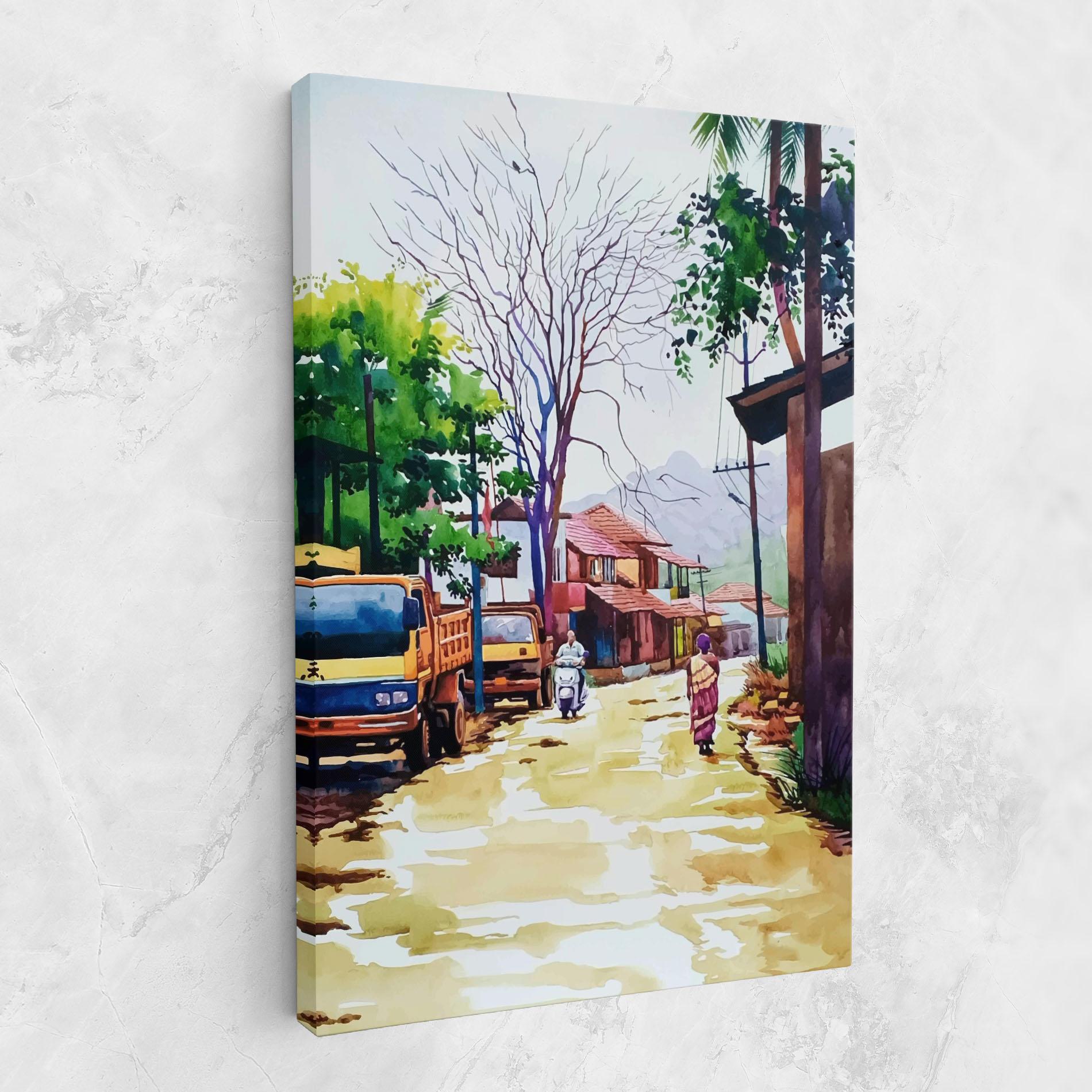 Leinwandbild African City mockup 1