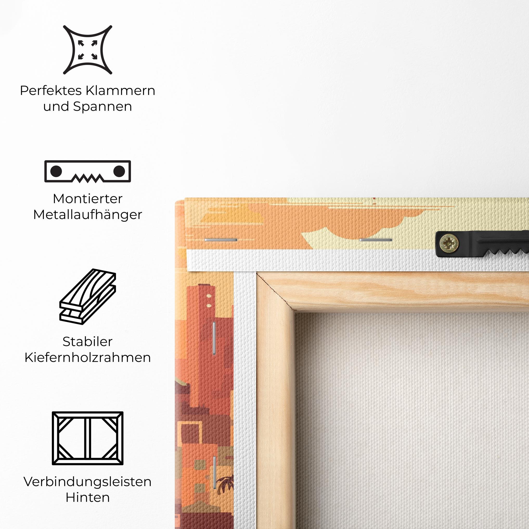 Leinwandbild Africa City Sunset mockup 5