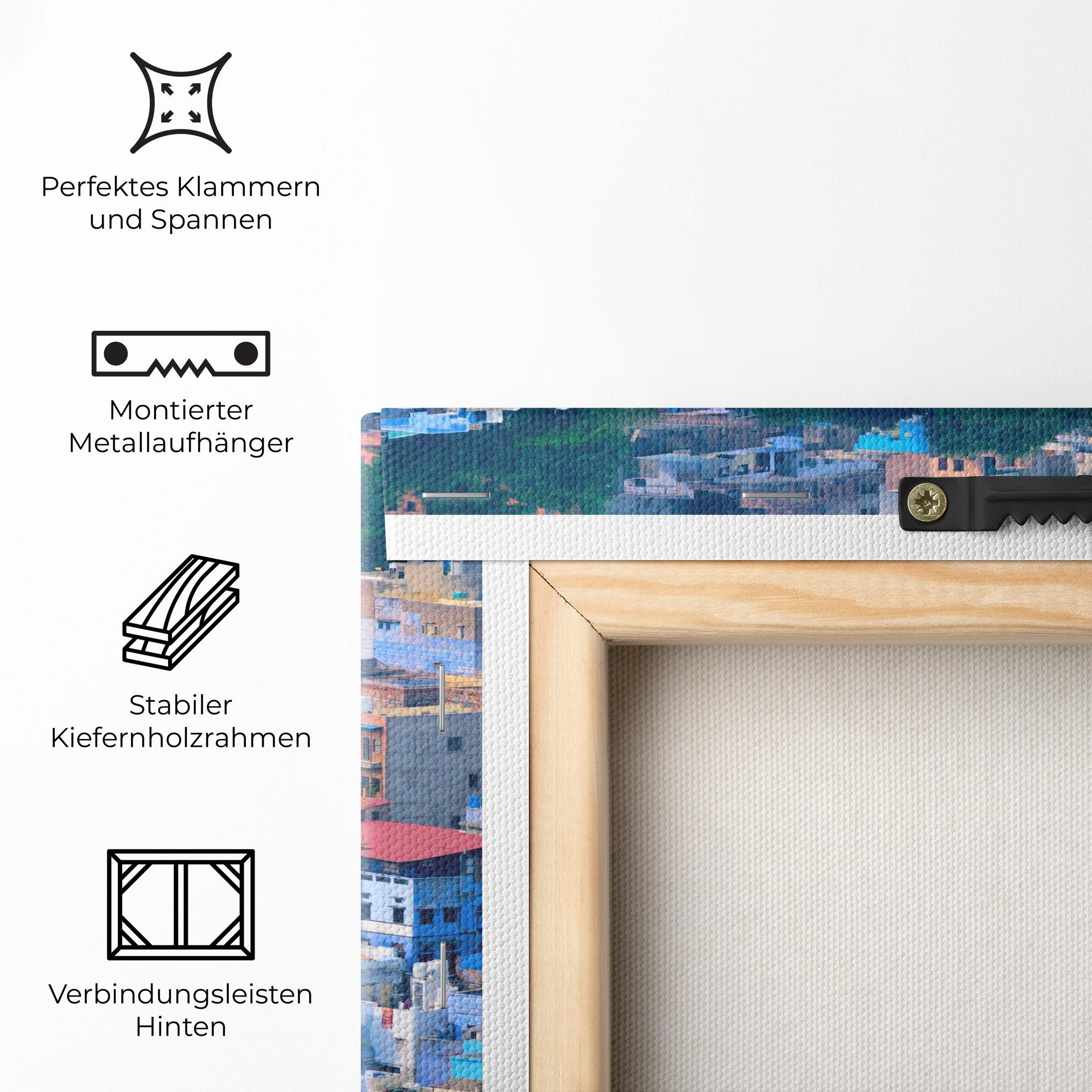 Leinwandbild Blue City India mockup 5