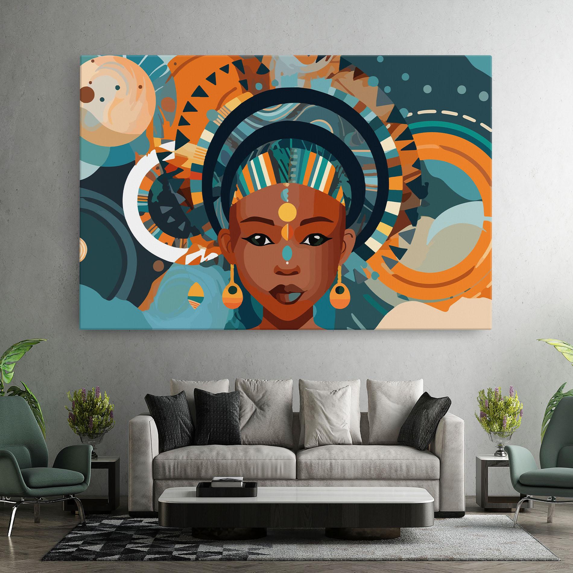 Leinwandbild African Colorful Child mockup 7