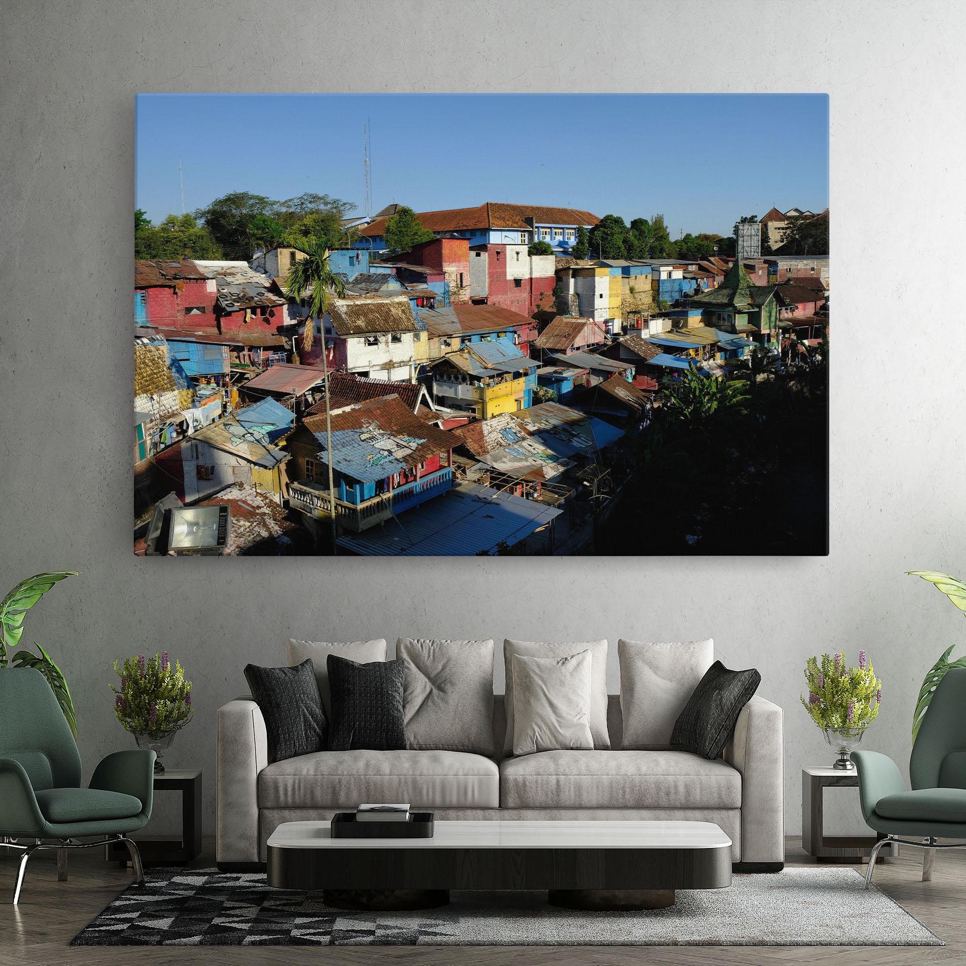 Leinwandbild Slum Building mockup 7