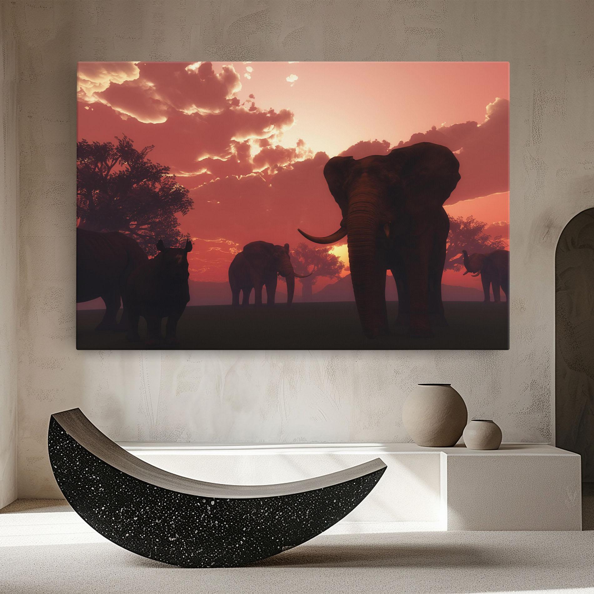 Leinwandbild African Elephant View mockup 8