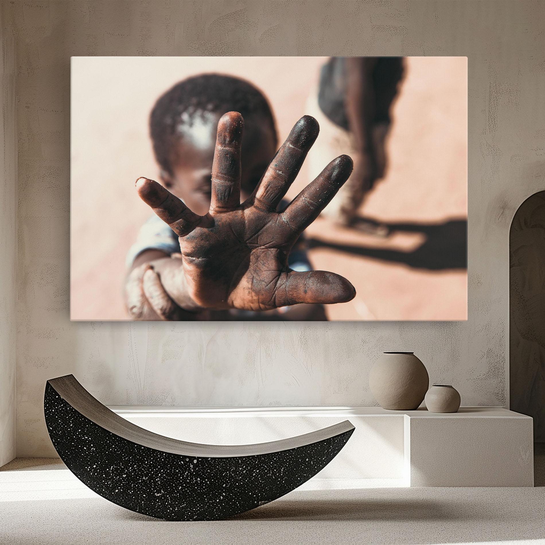 Leinwandbild Little Dirty Hand mockup 8