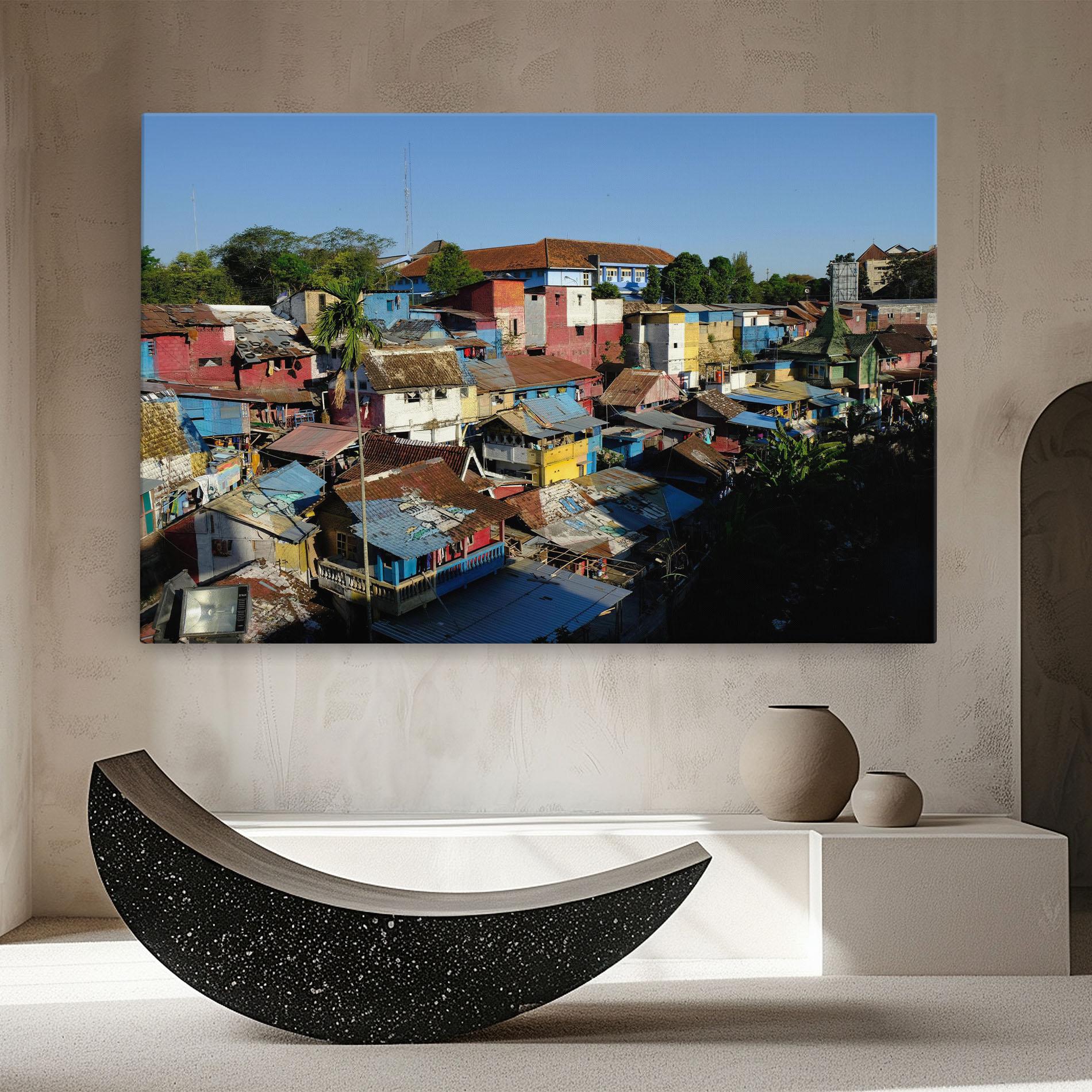 Leinwandbild Slum Building mockup 8