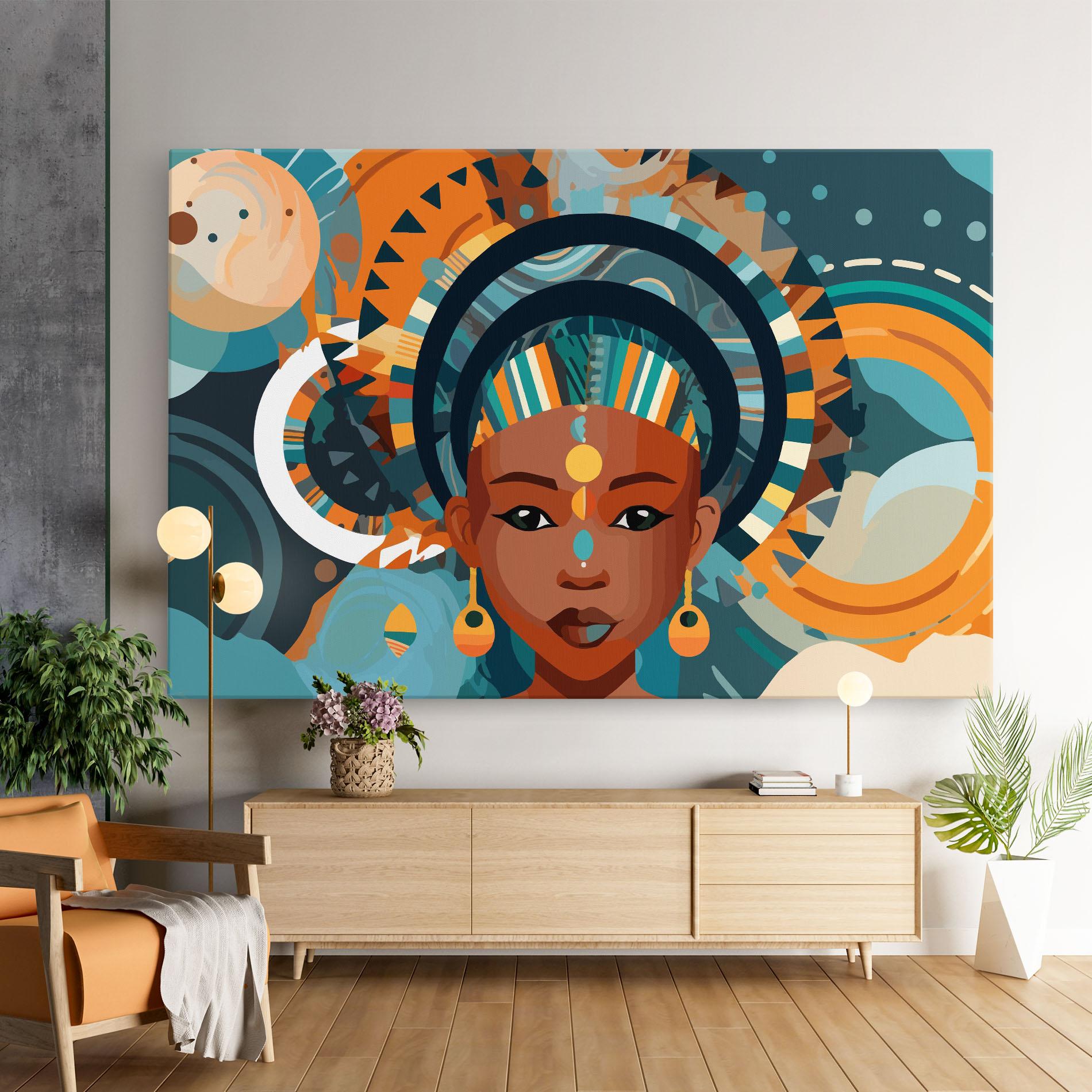 Leinwandbild African Colorful Child mockup 9