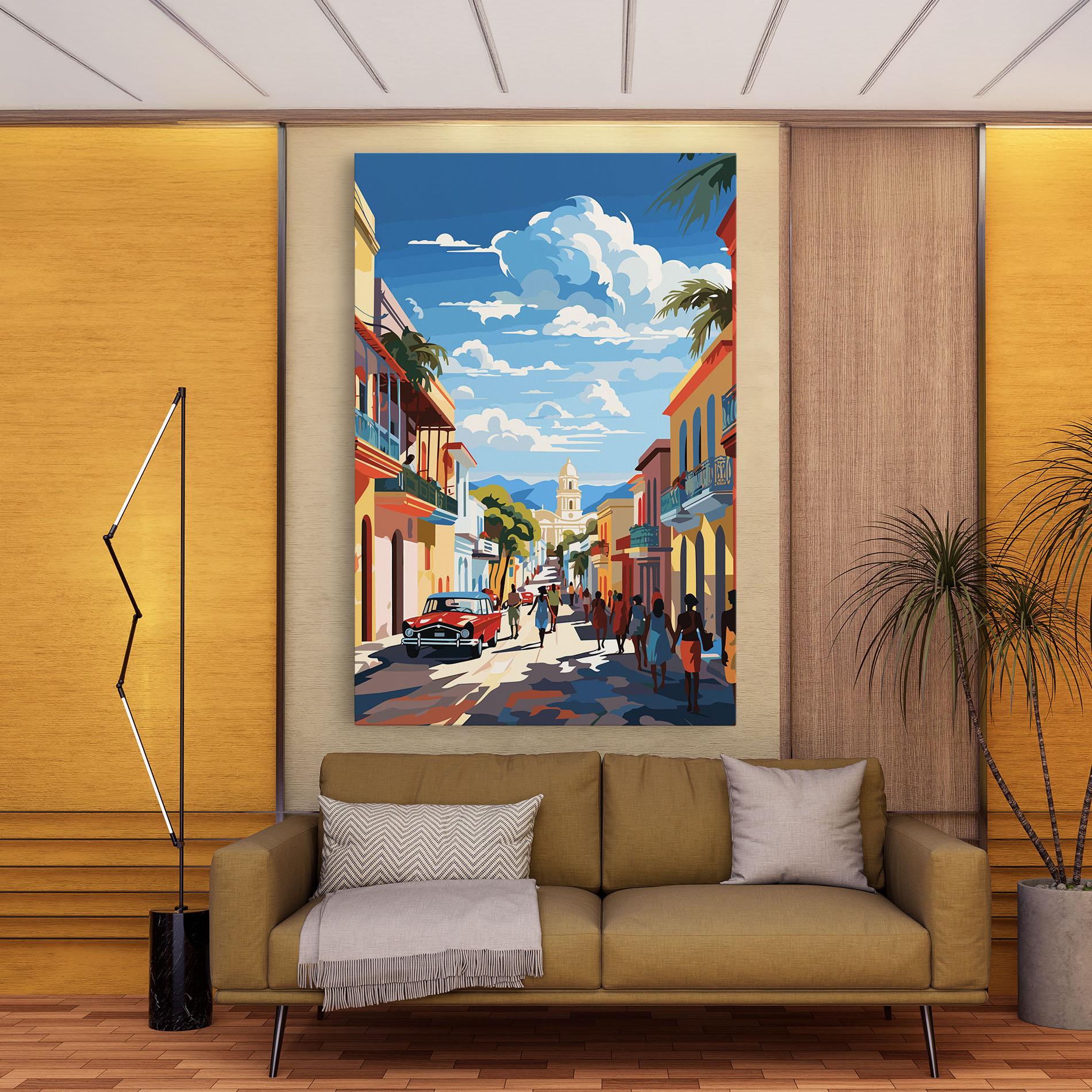 Leinwandbild African Street mockup 9