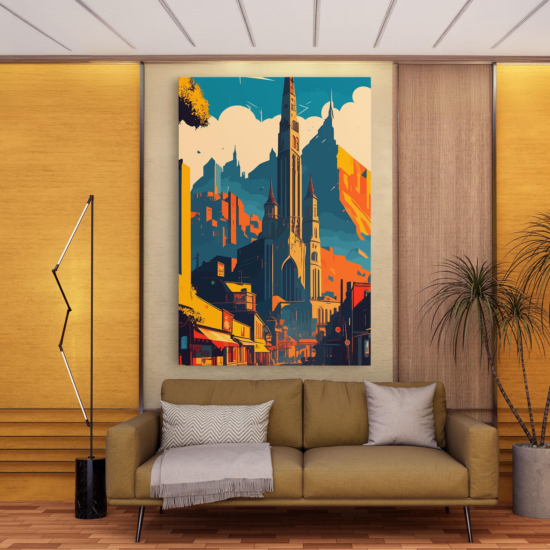 Leinwandbild African Tower mockup 9