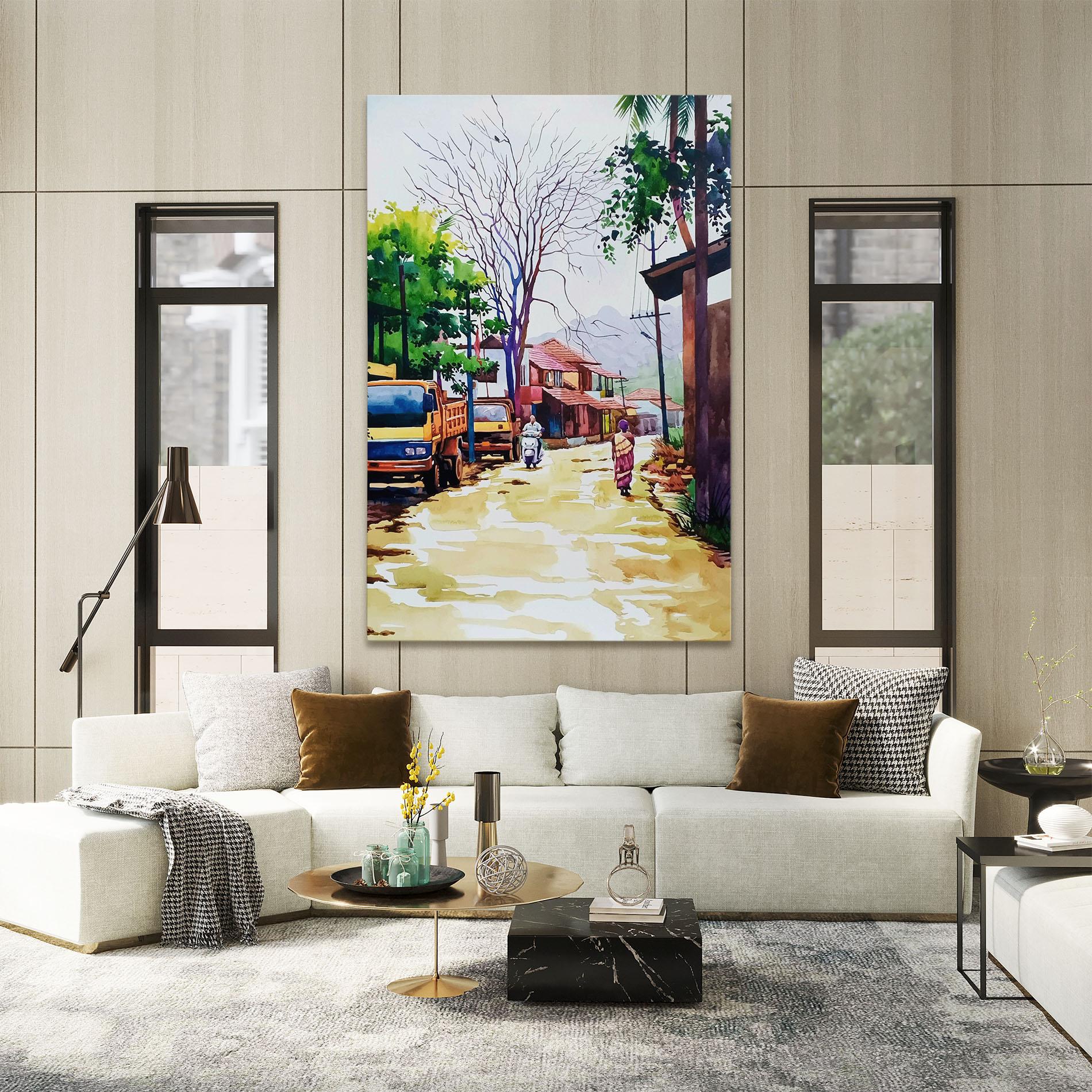 Leinwandbild African City mockup 2