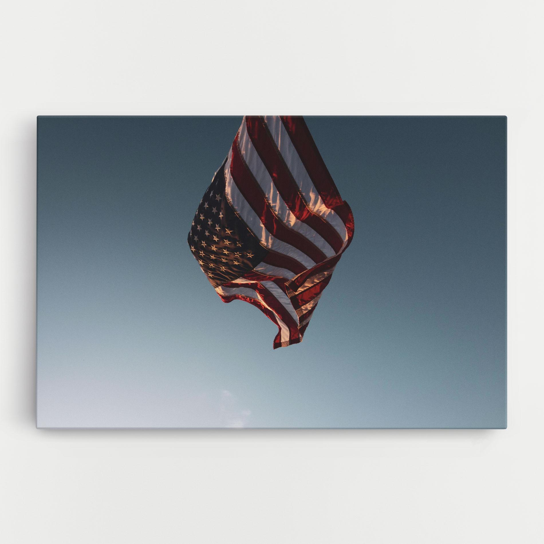 Leinwandbild Usa Flag mockup 0