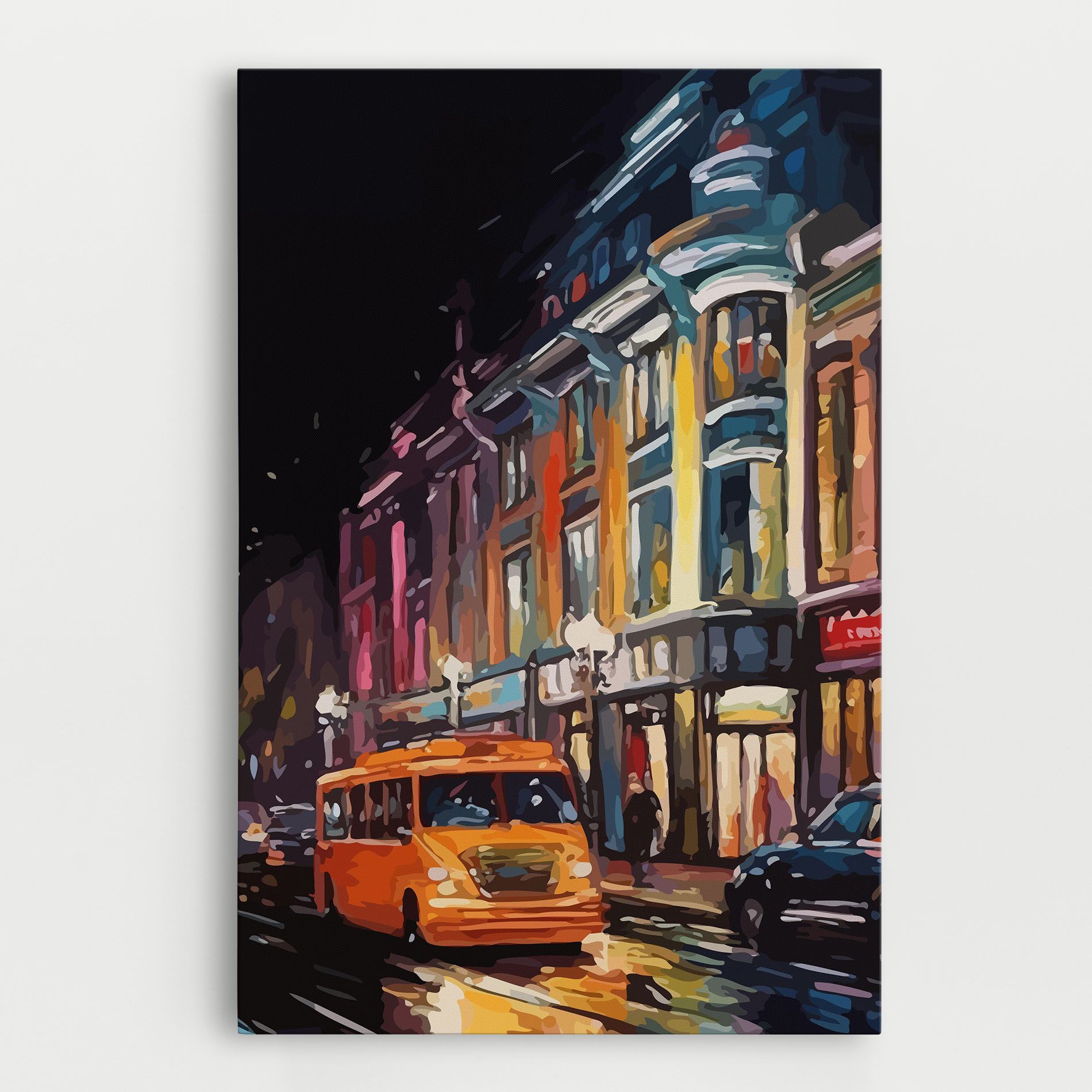 Yellow Car City Art mockup 0