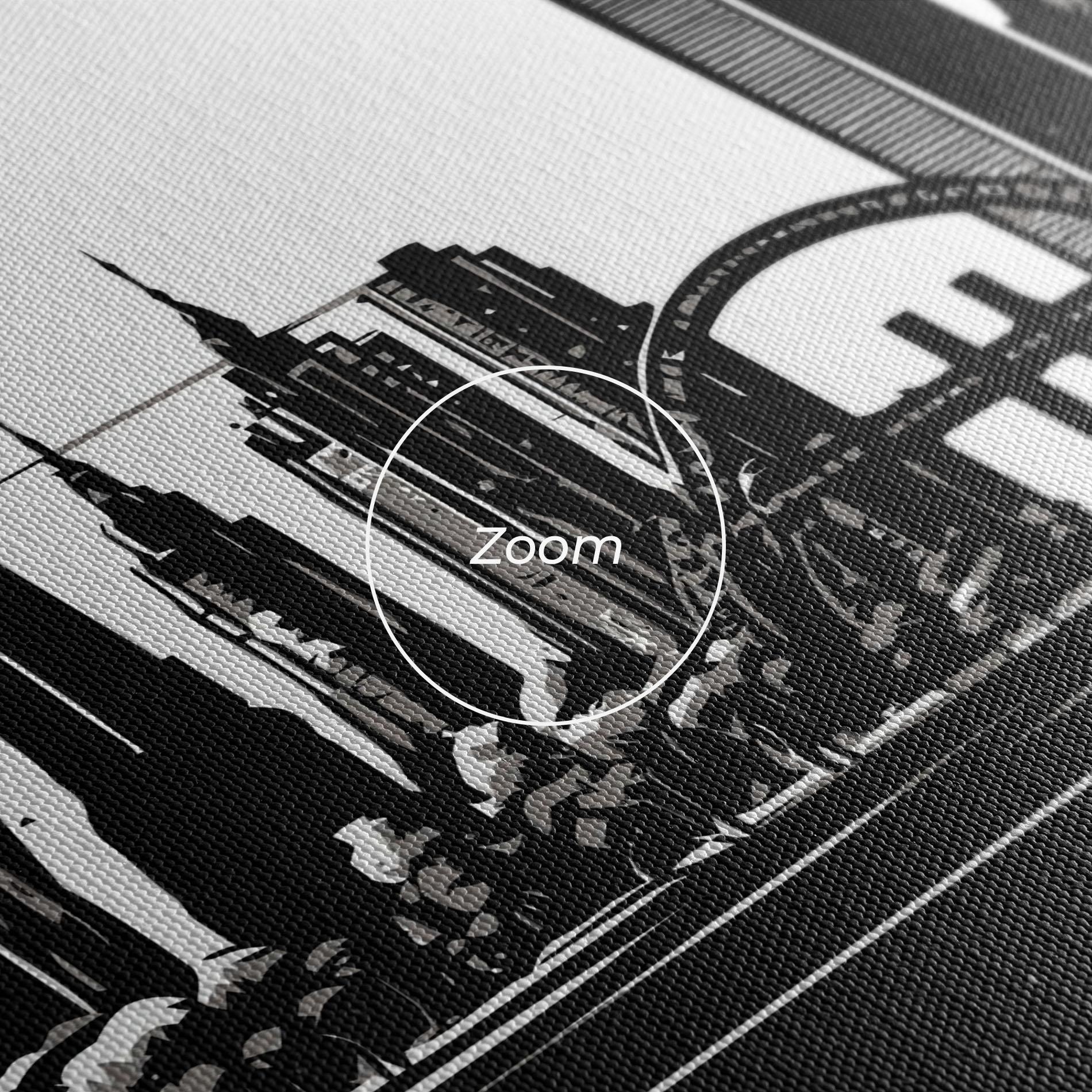 Leinwandbild Black Ink City mockup 3