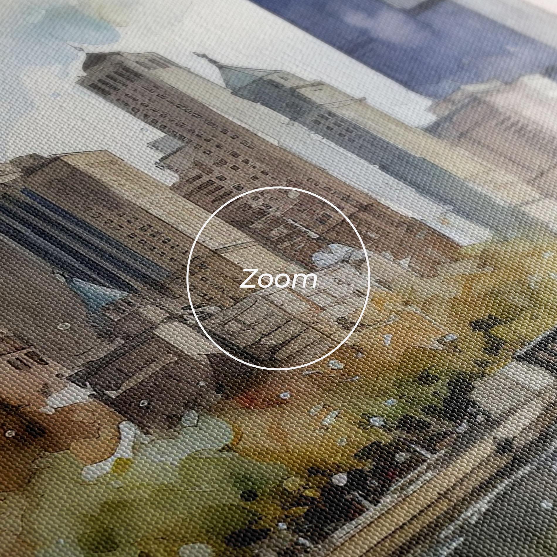 Leinwandbild City Skyline Painting mockup 3