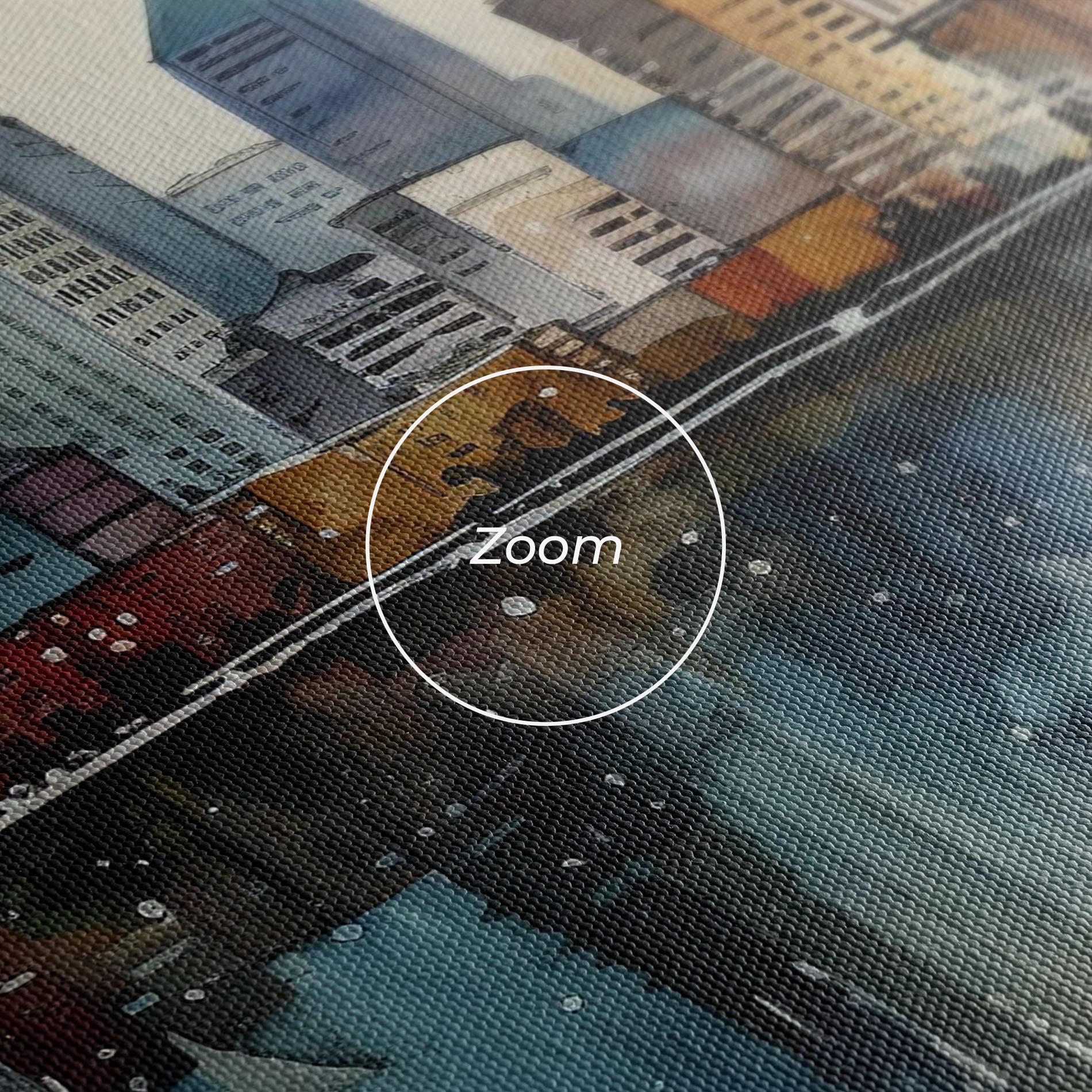 Leinwandbild Watercolor City Skyline mockup 3