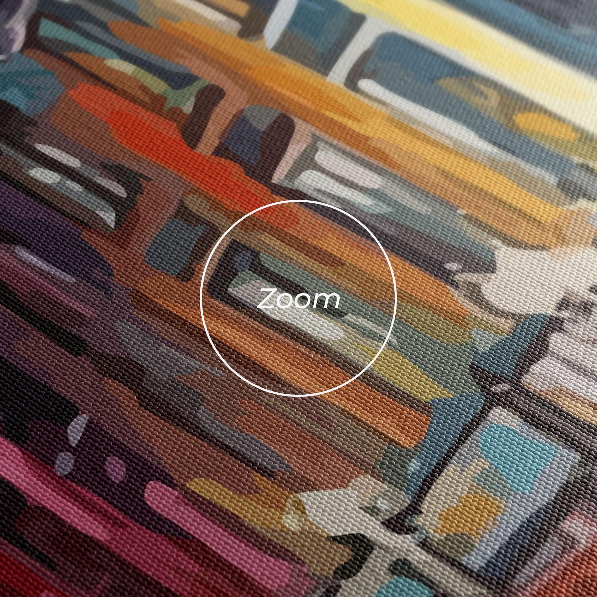 Leinwandbild Yellow Car City Art mockup 3