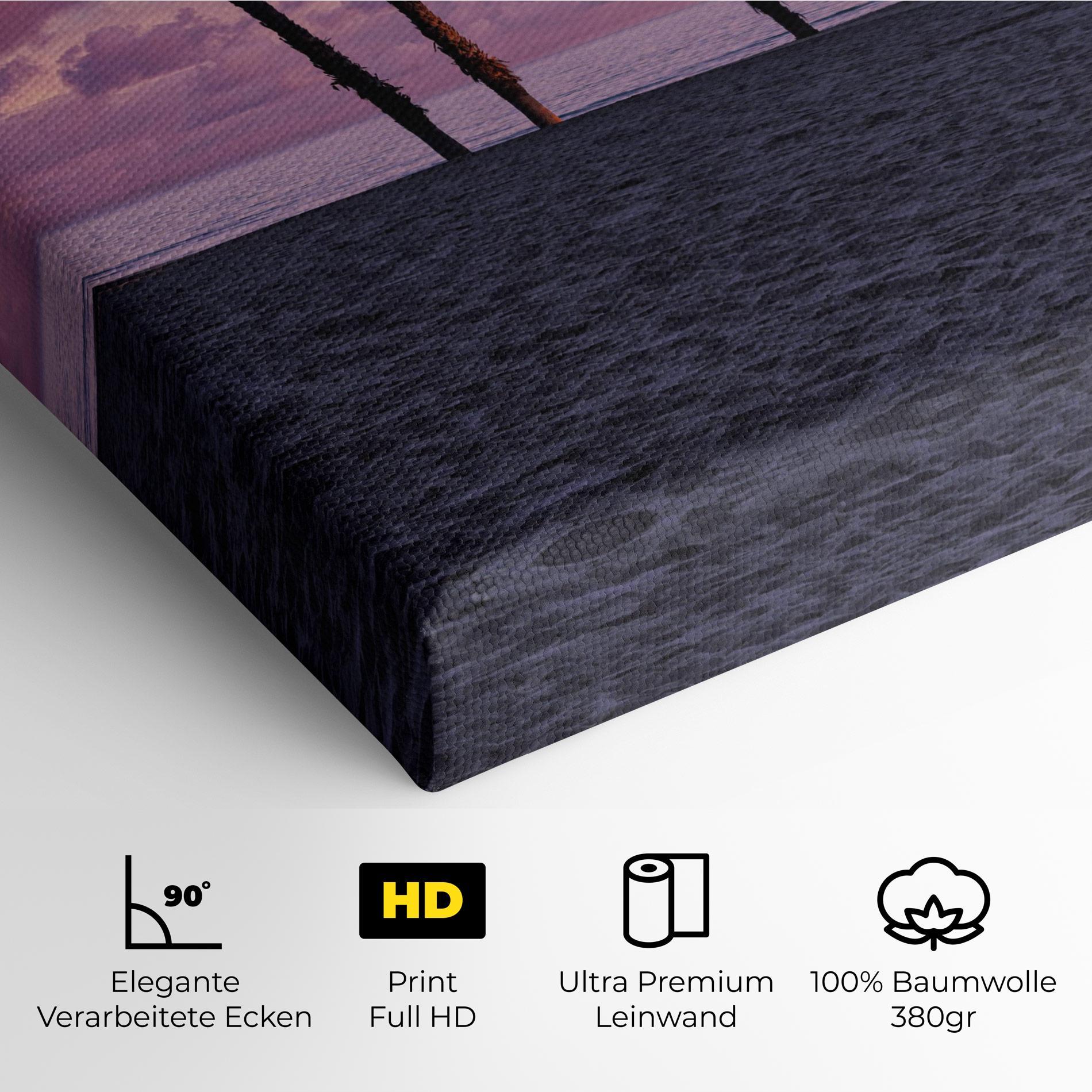 Leinwandbild Palm Trees Beach mockup 4