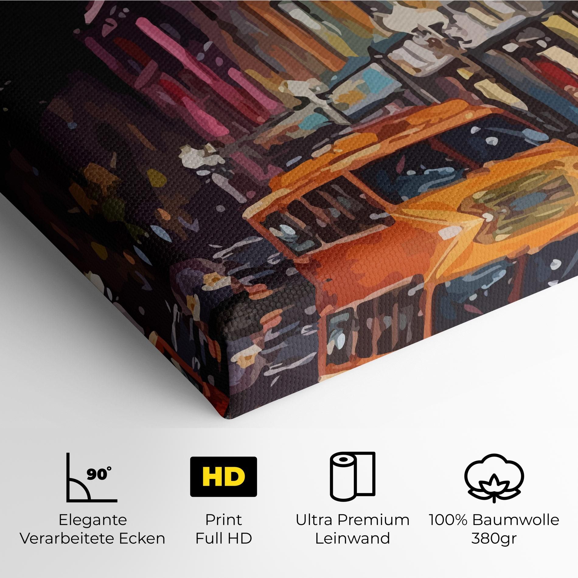Yellow Car City Art mockup 4