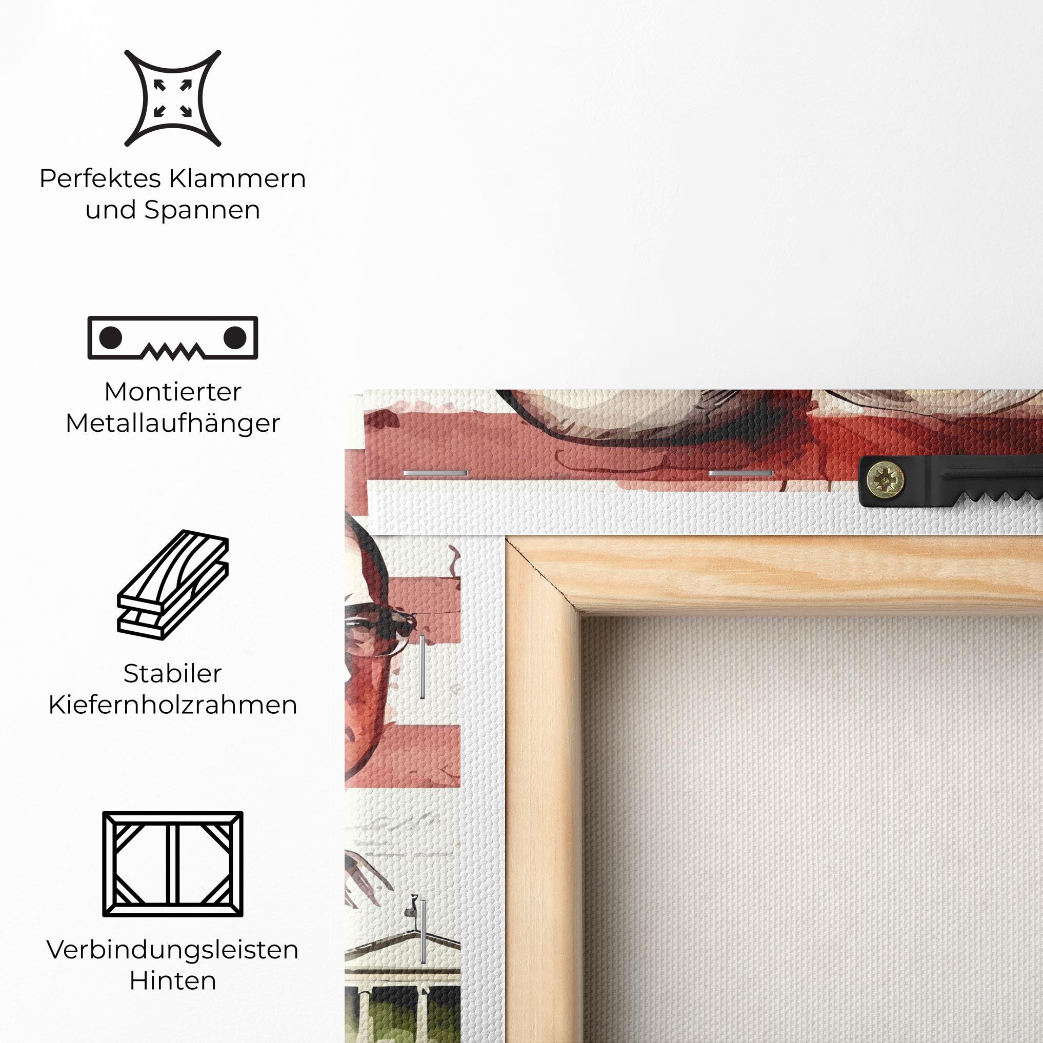 Leinwandbild American Art Flag mockup 5