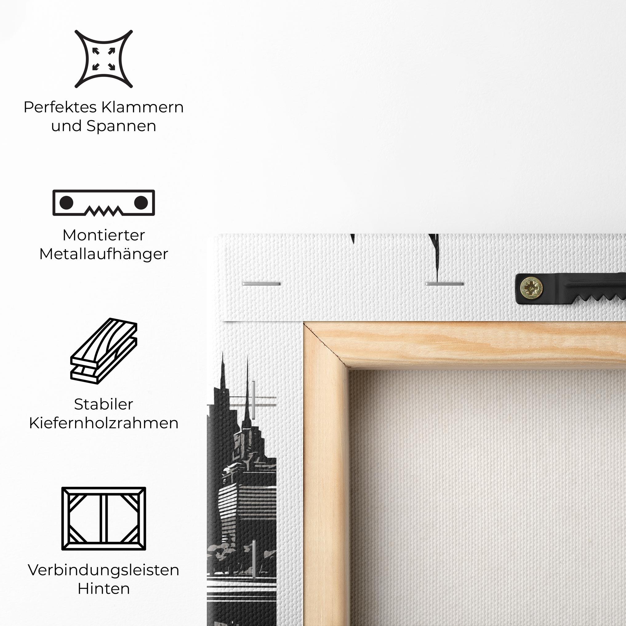 Leinwandbild Black Ink City mockup 5