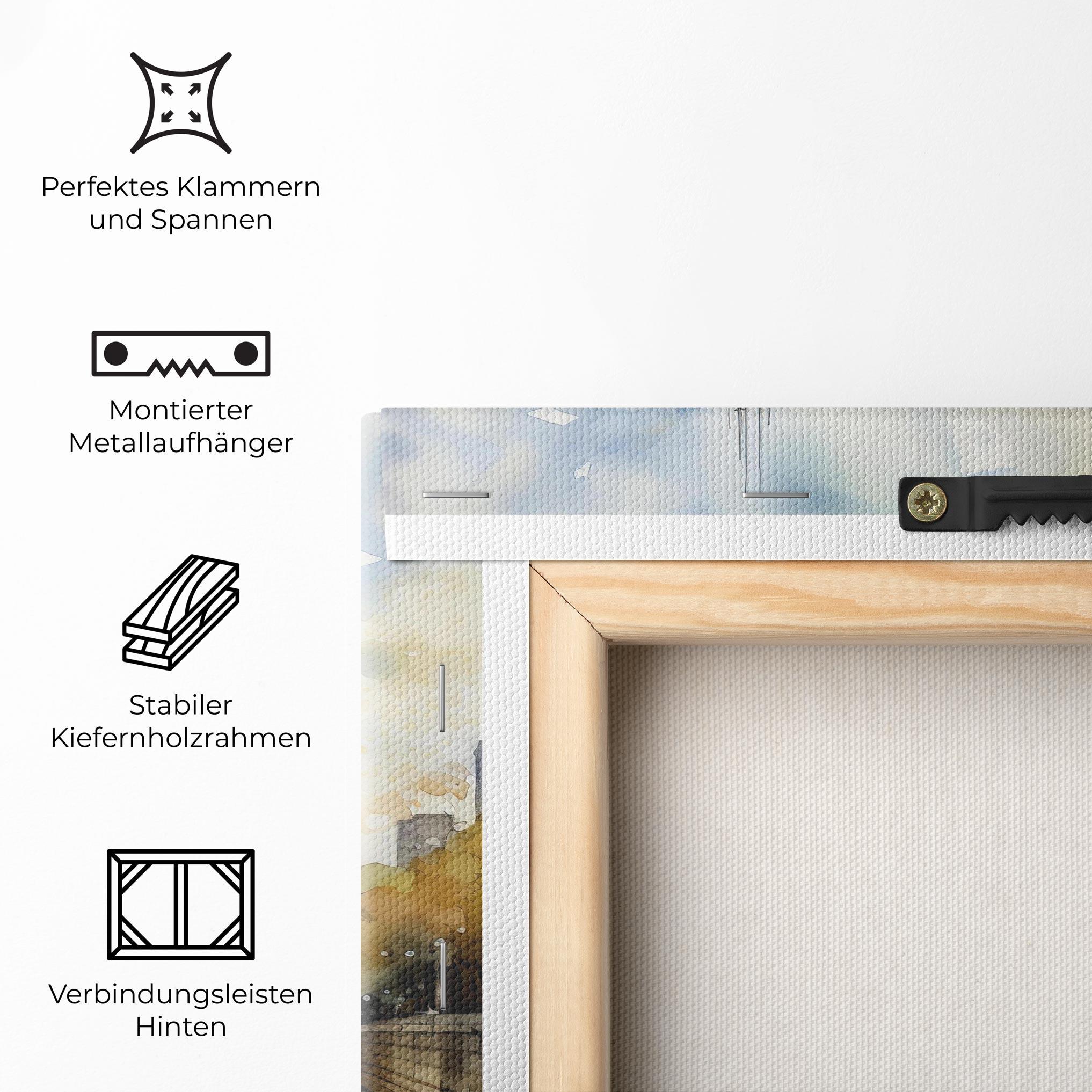 Leinwandbild City Skyline Painting mockup 5