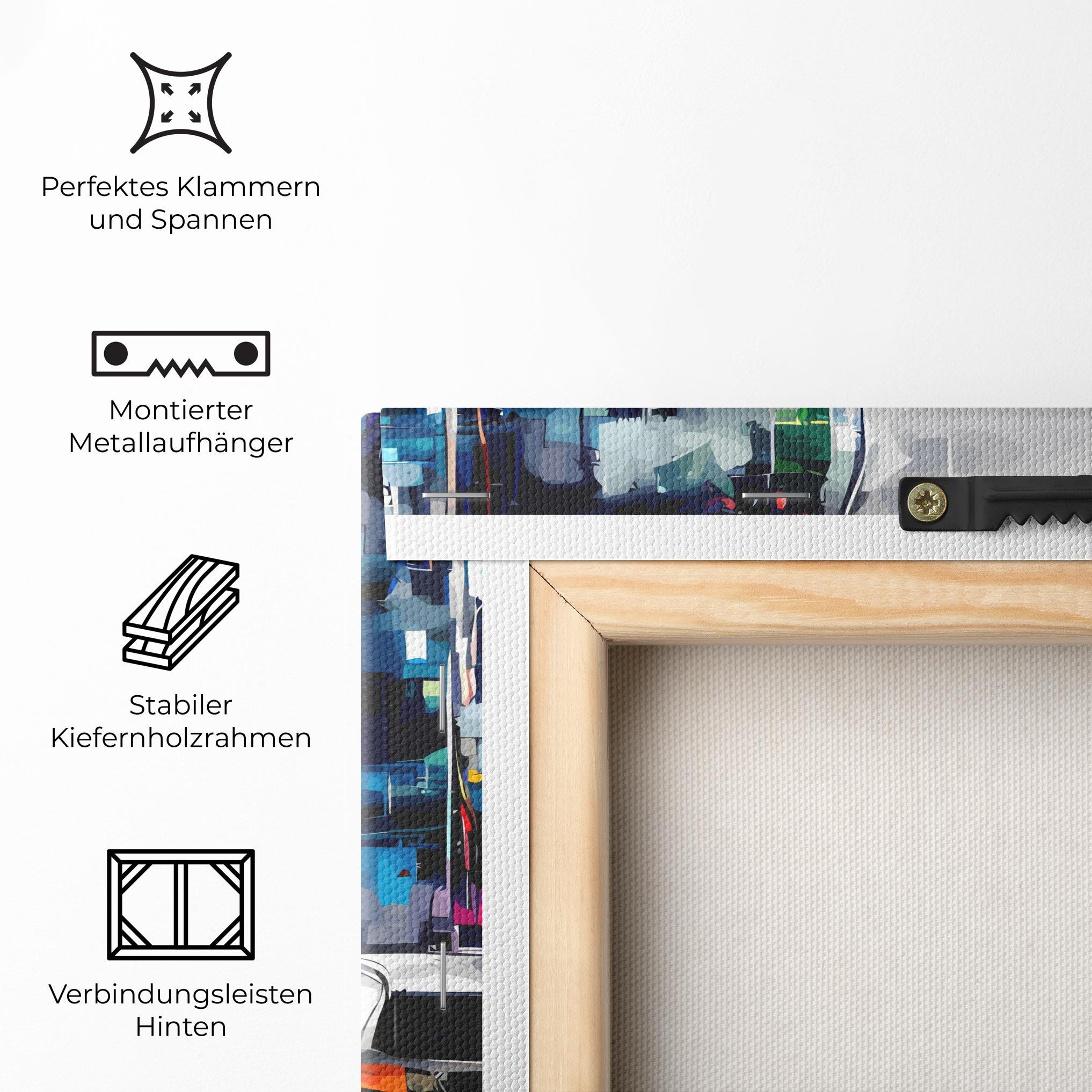 Leinwandbild Grunge City Street mockup 5