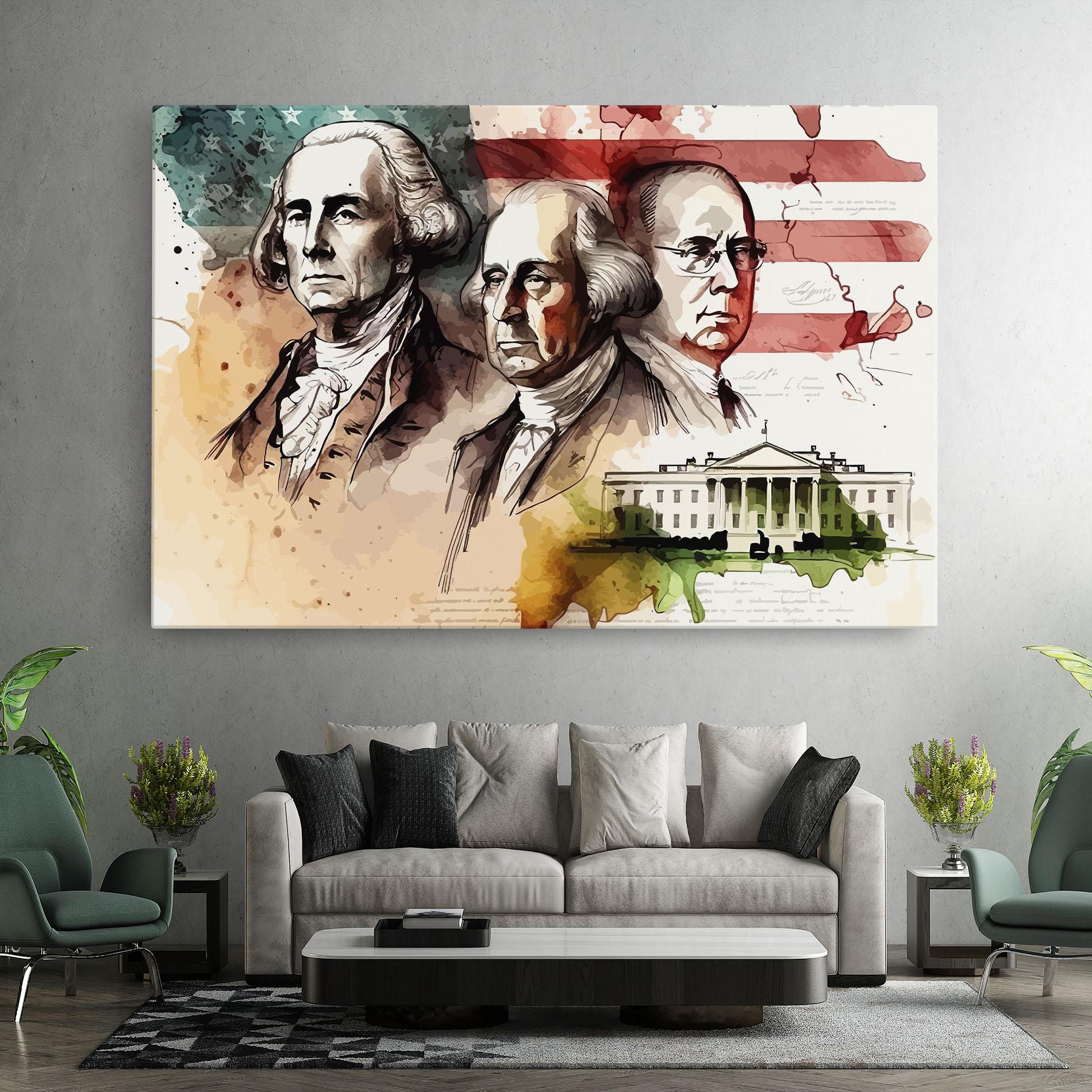 Leinwandbild American Art Flag mockup 7