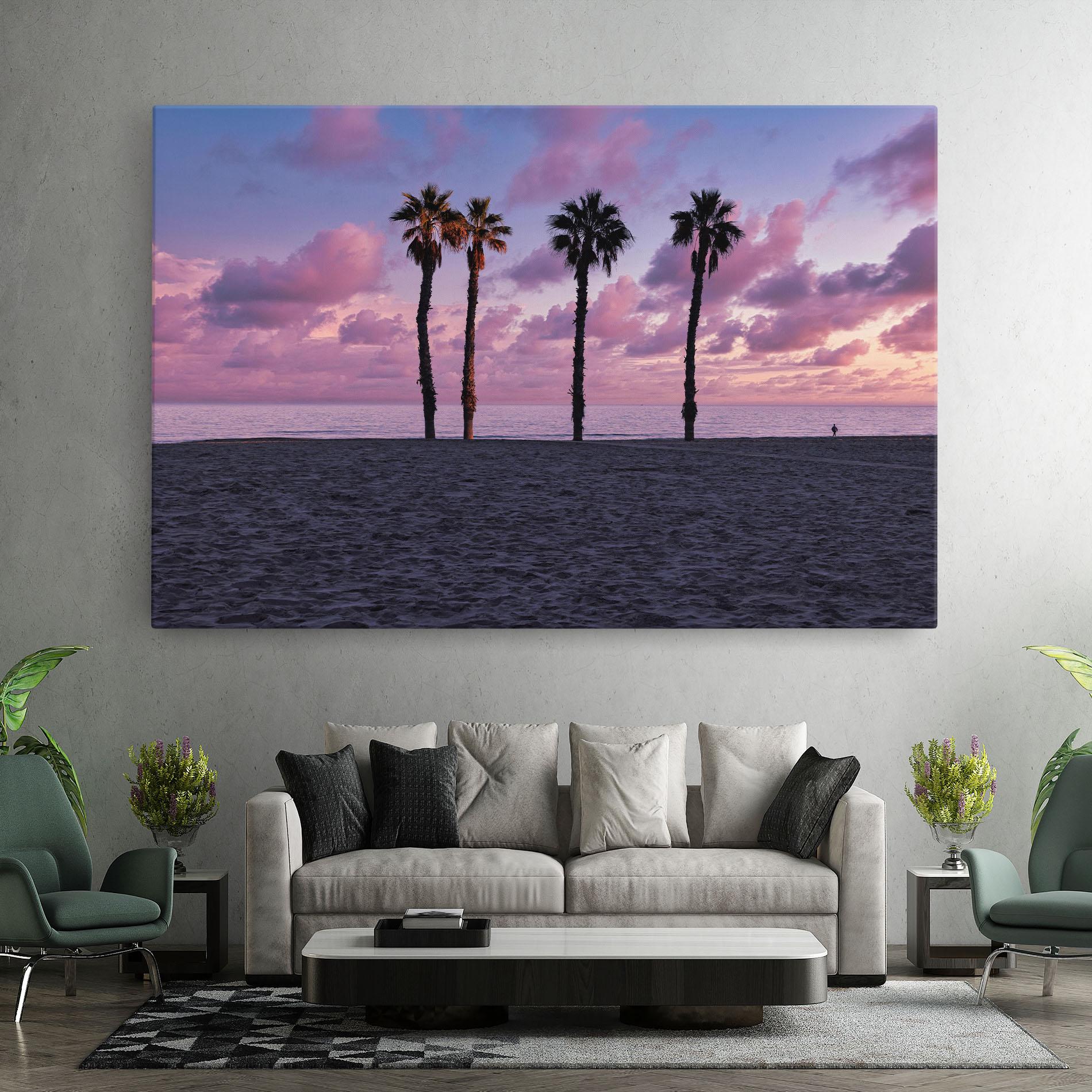 Leinwandbild Palm Trees Beach mockup 7