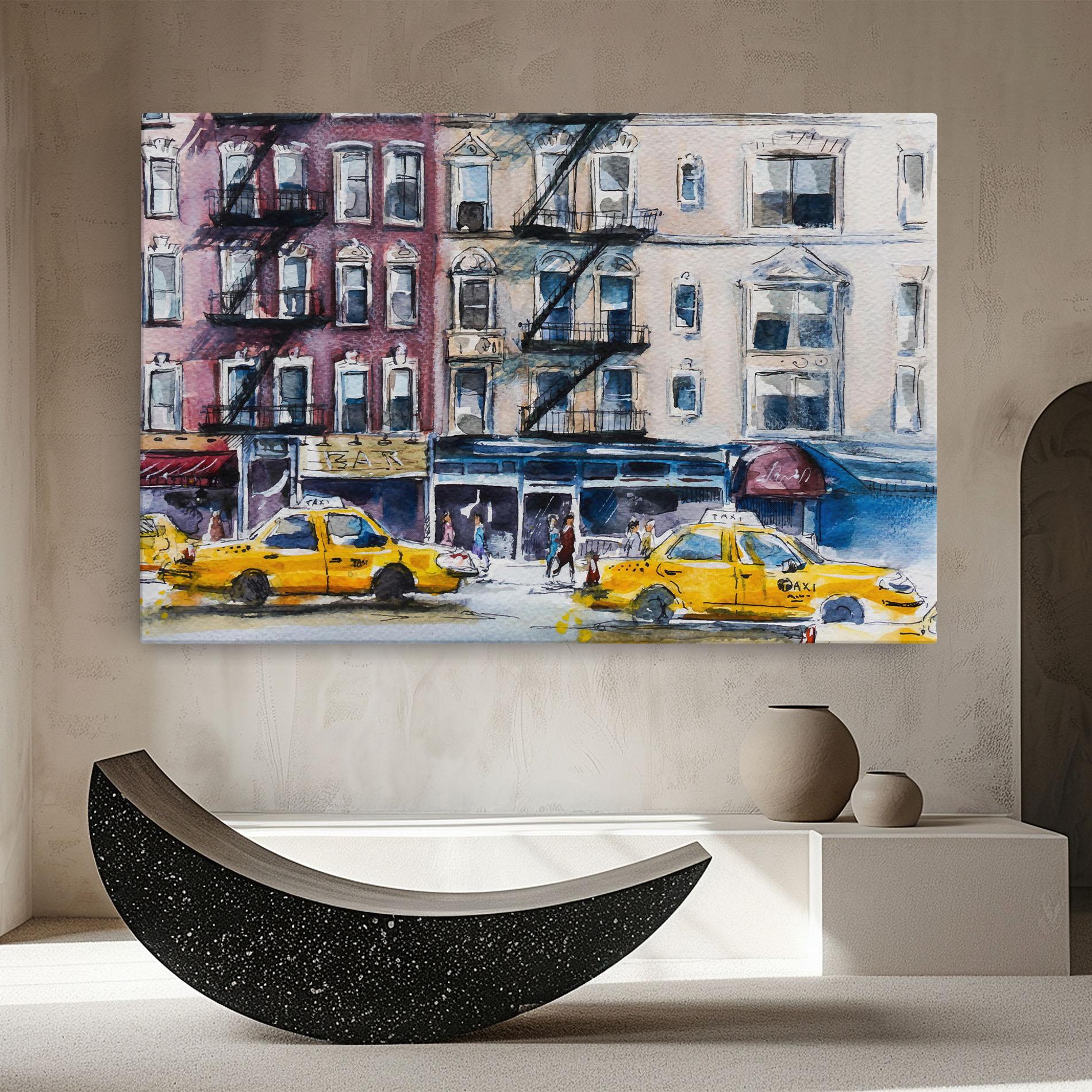 Leinwandbild Newyork Taxi mockup 8