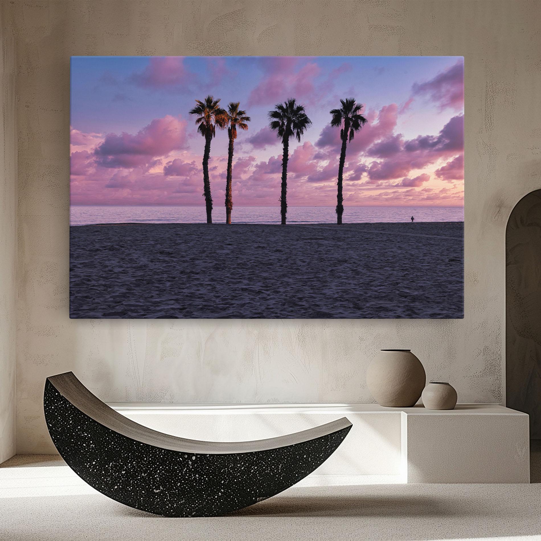 Leinwandbild Palm Trees Beach mockup 8