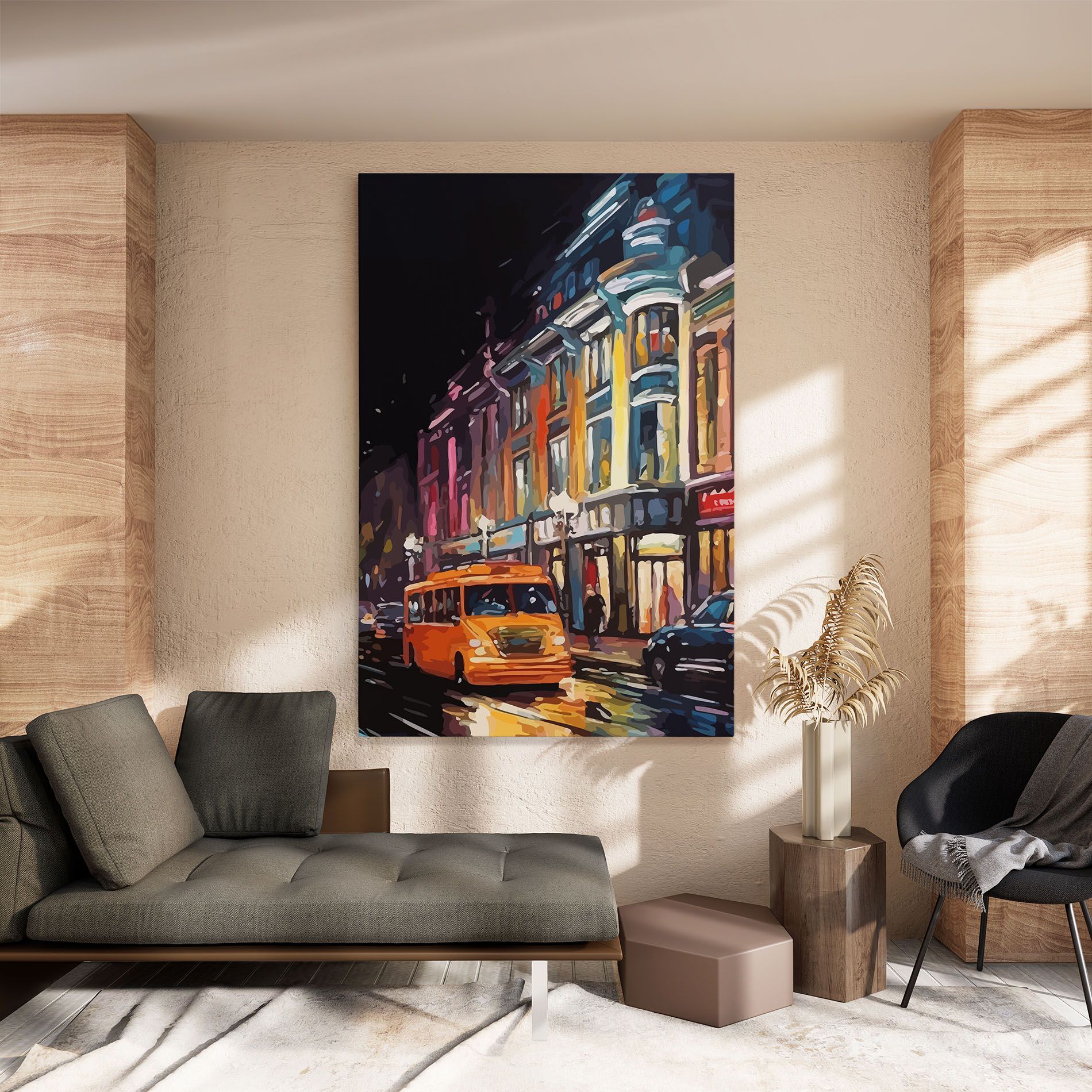 Yellow Car City Art mockup 8