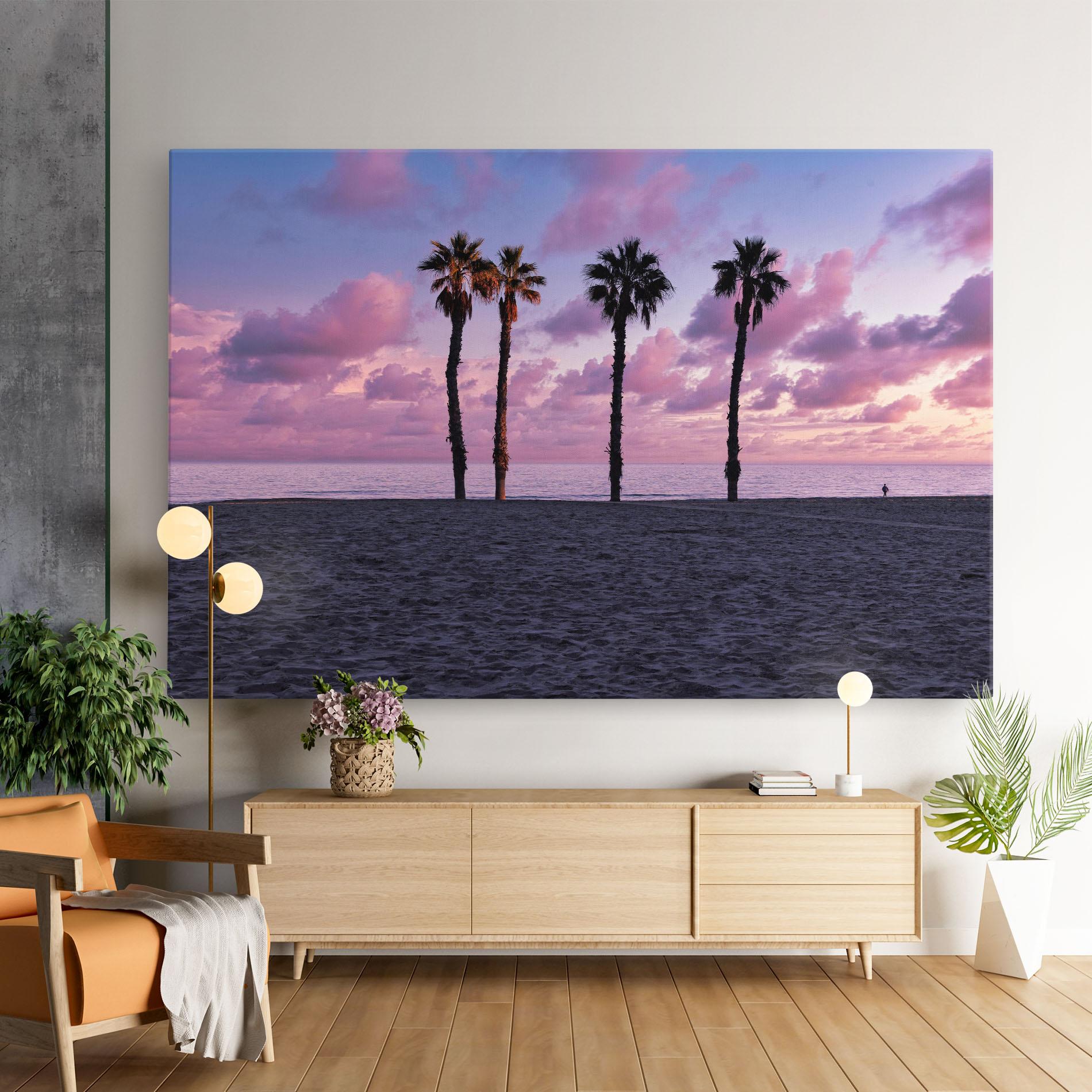 Leinwandbild Palm Trees Beach mockup 9