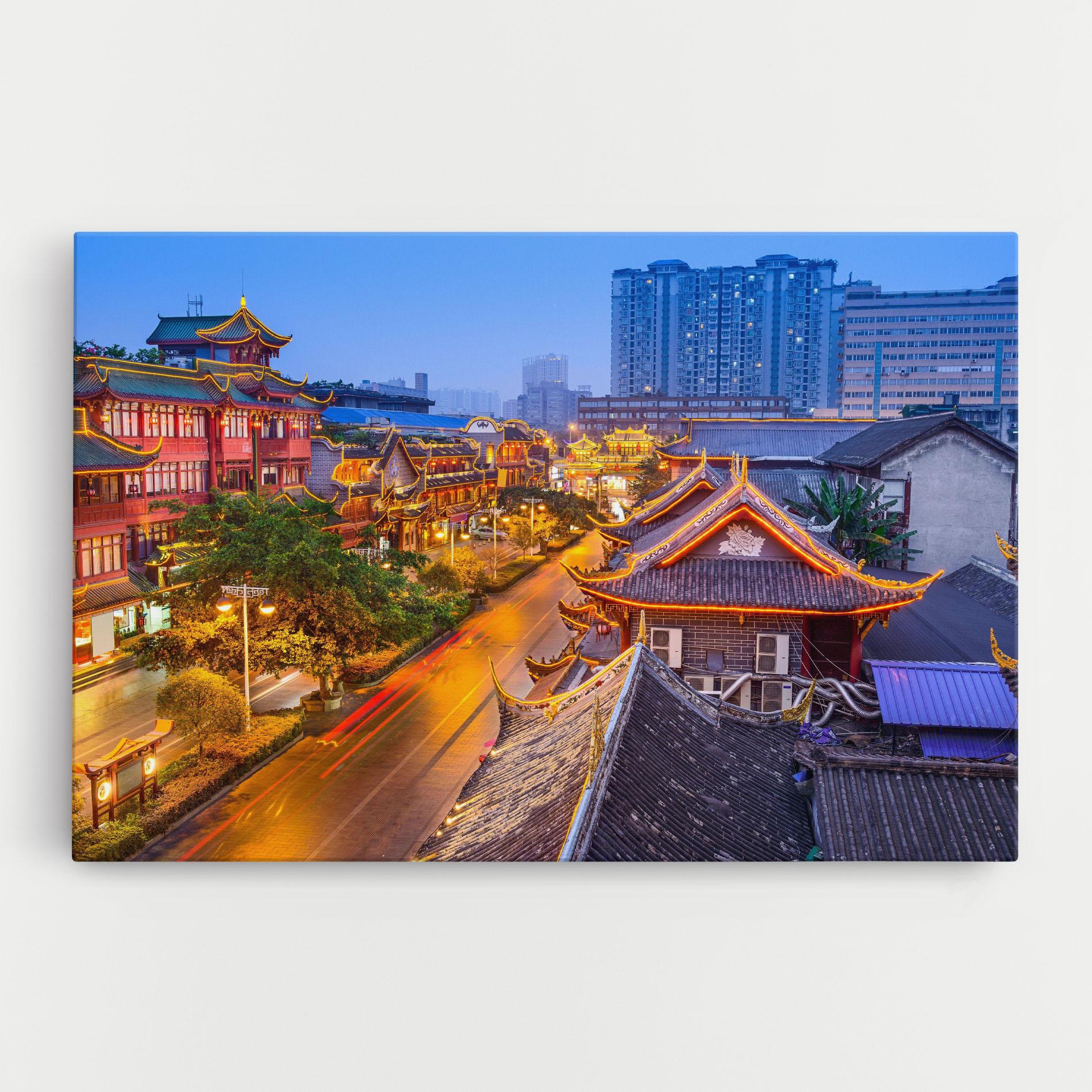 Leinwandbild Chengdu China mockup 0