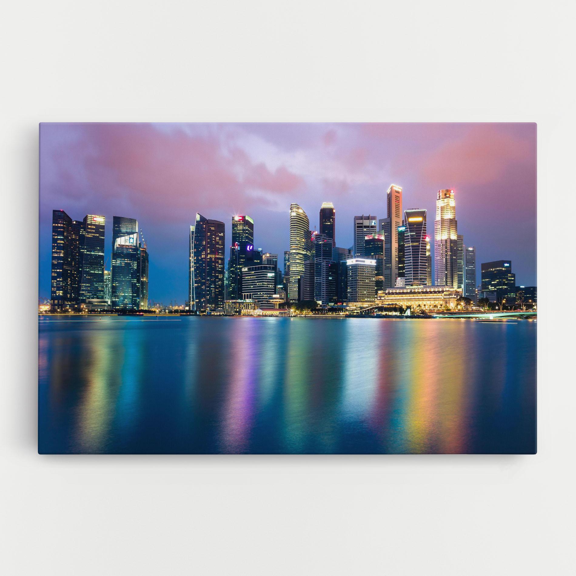 Leinwandbild Hong Kong Skyline mockup 0
