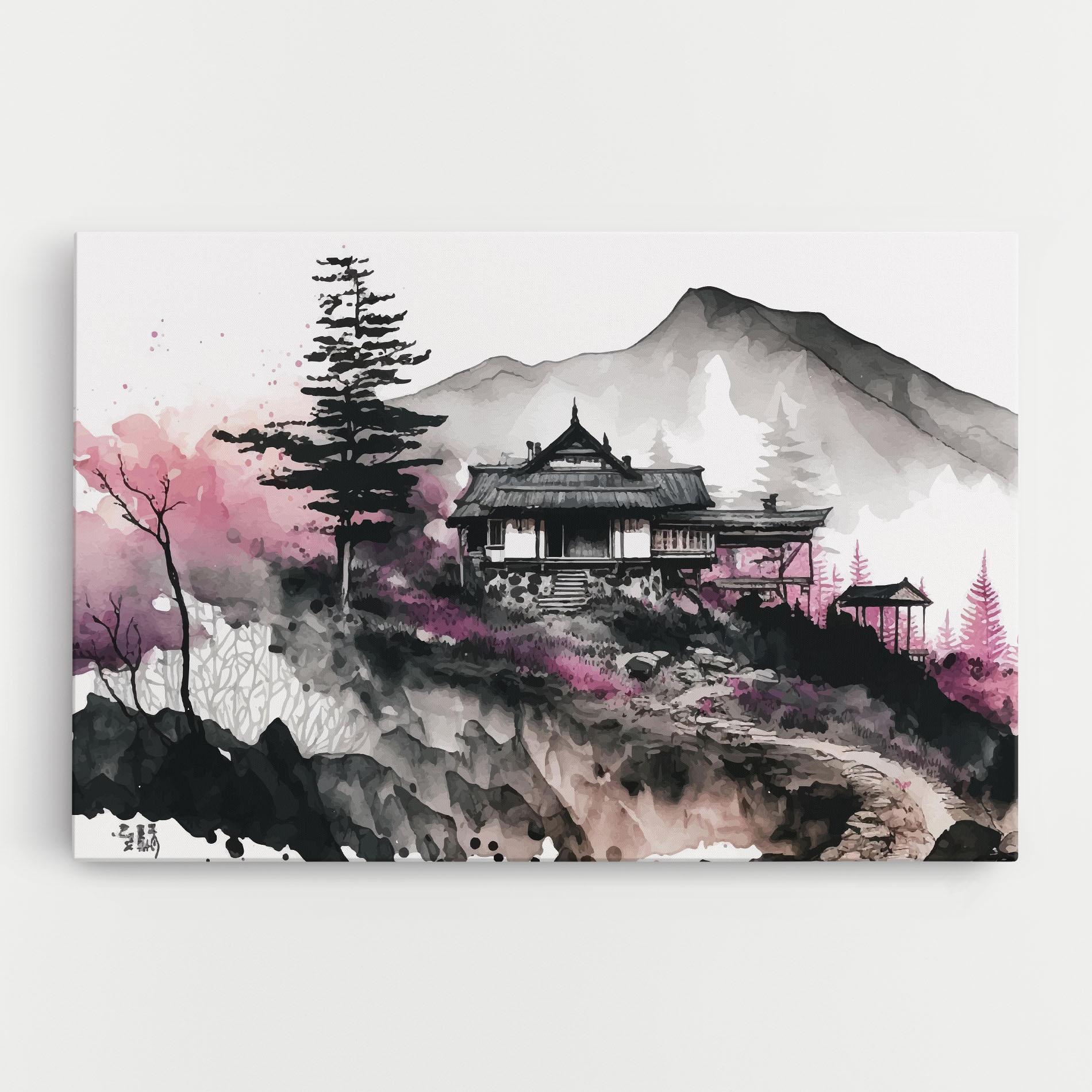 Leinwandbild Japanese Temple Art mockup 0