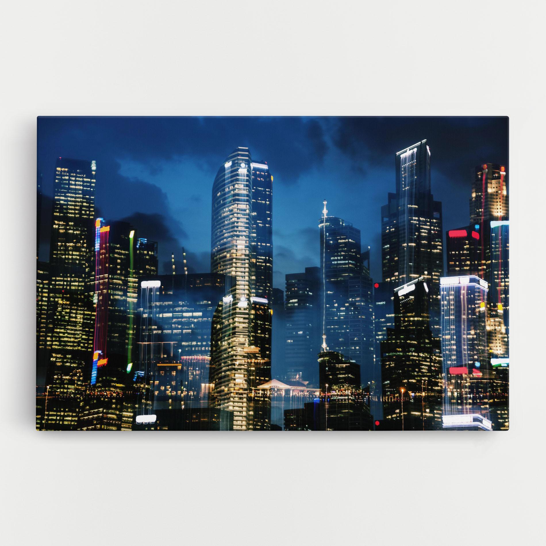 Leinwandbild Singapore Night mockup 0