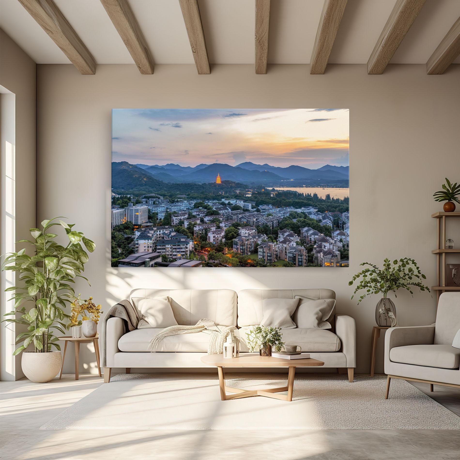 Leinwandbild Hangzhou China mockup 6