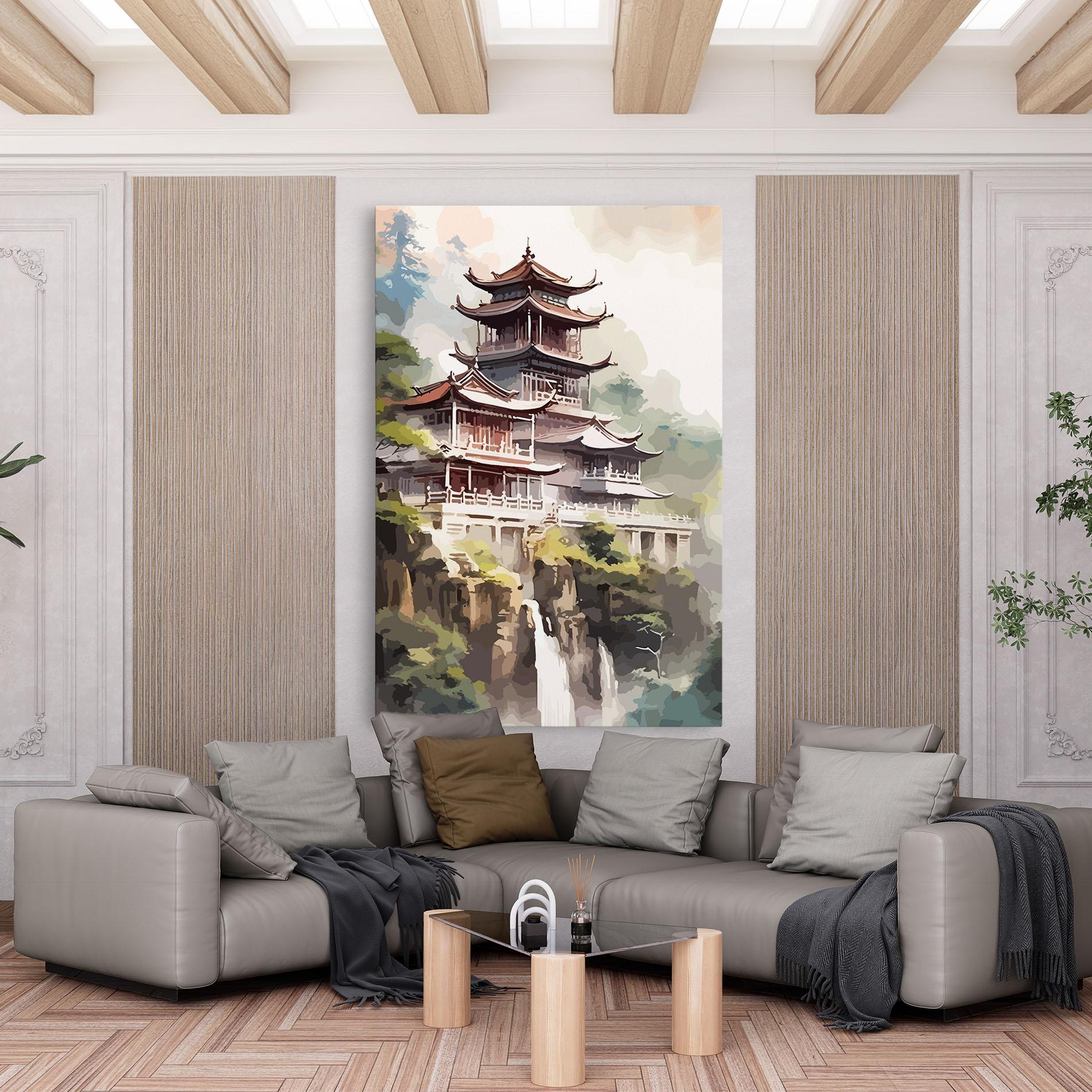 Leinwandbild Temple Painting mockup 6