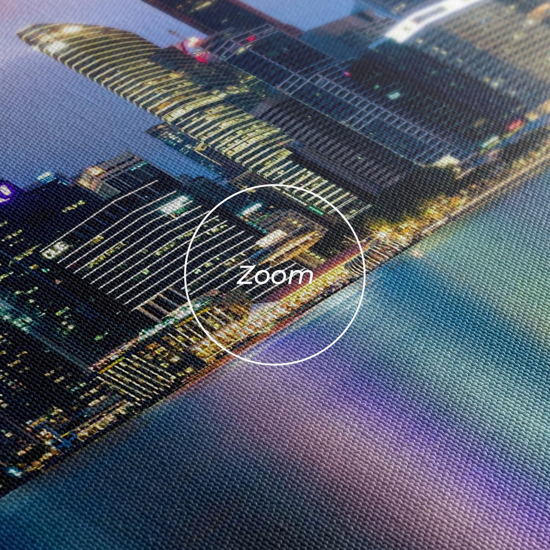 Leinwandbild Hong Kong Skyline mockup 3