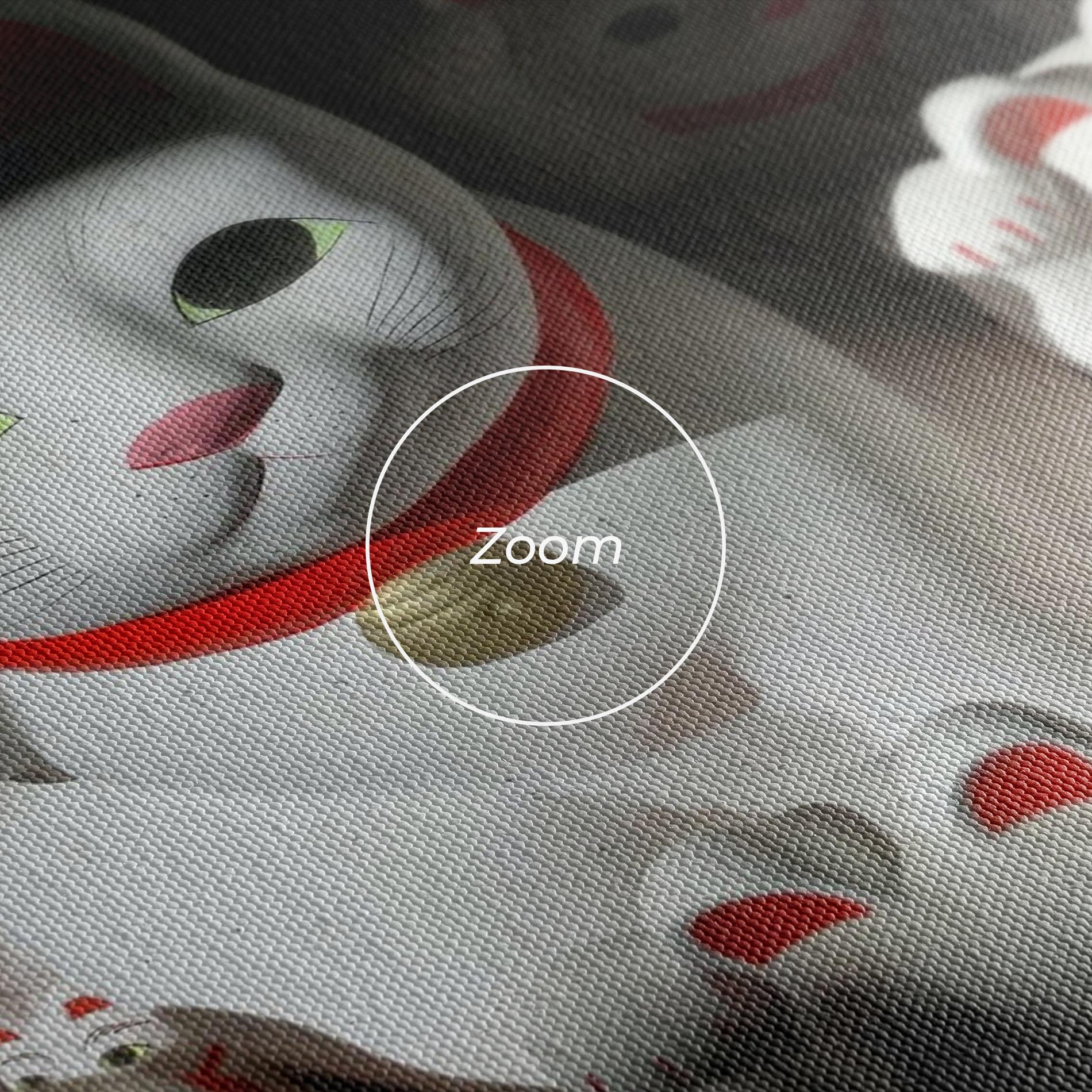 Leinwandbild White Lucky Cats mockup 3